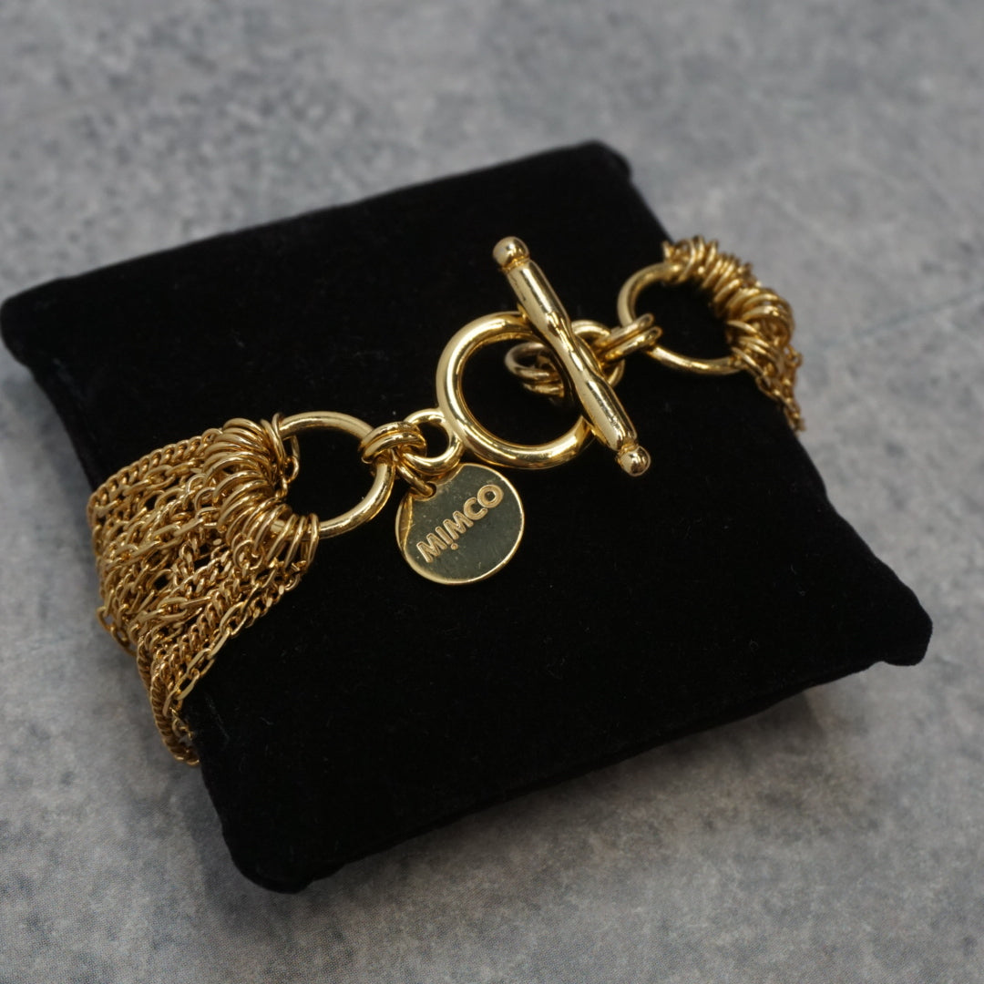 Mimco Multi Chain Toggle Bracelet