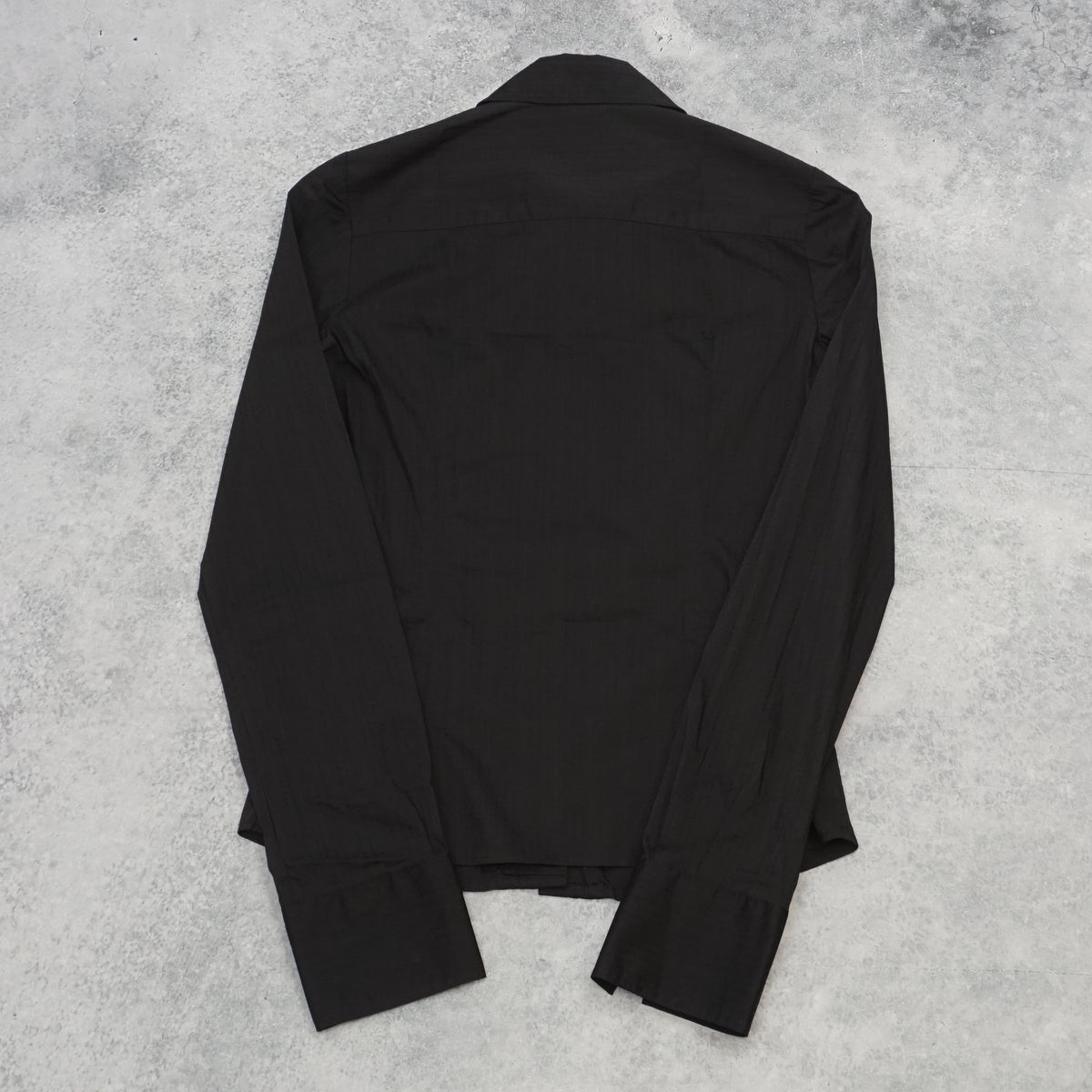 2000s Dolce & Gabbana Pleated Fitted Button Up Shirt