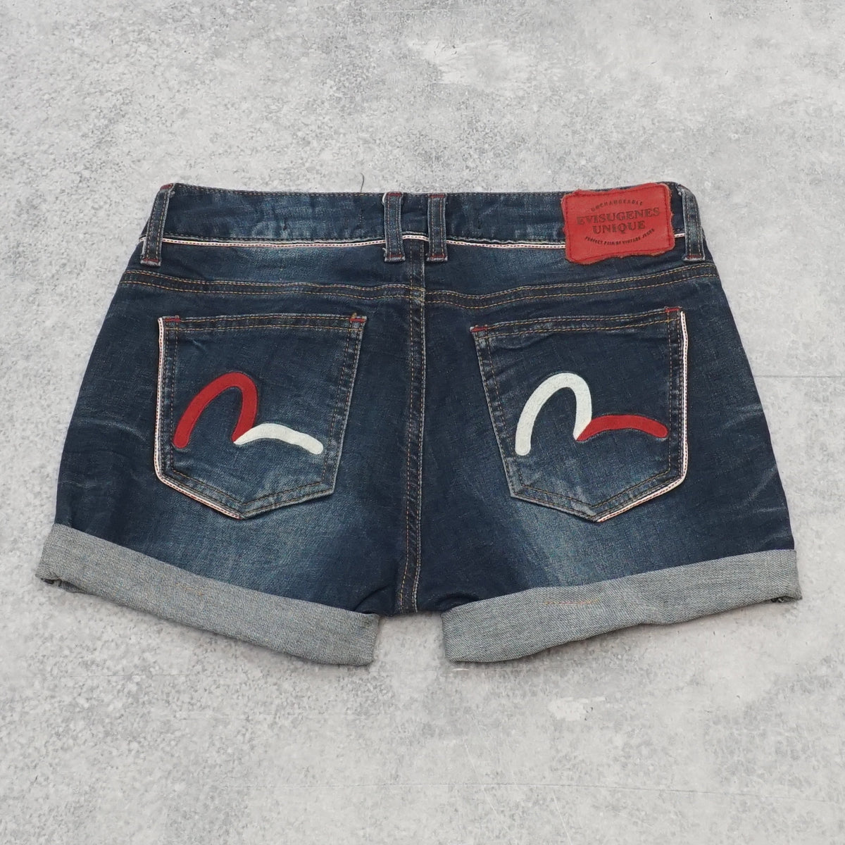 2000s Evisugenes Unique Slim Straight Cuffed Jorts
