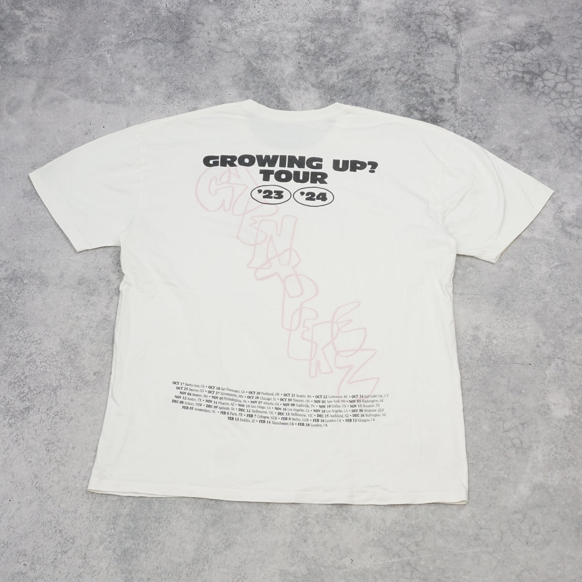 Grent Perez Growing Up Tour Graphic T-Shirt