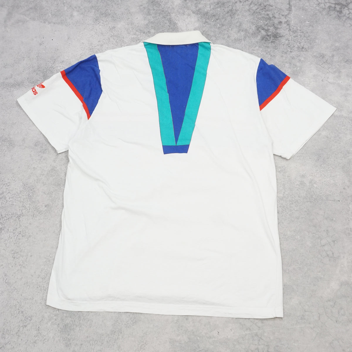80s Adidas ATP Line Tennis Colour Block Polo
