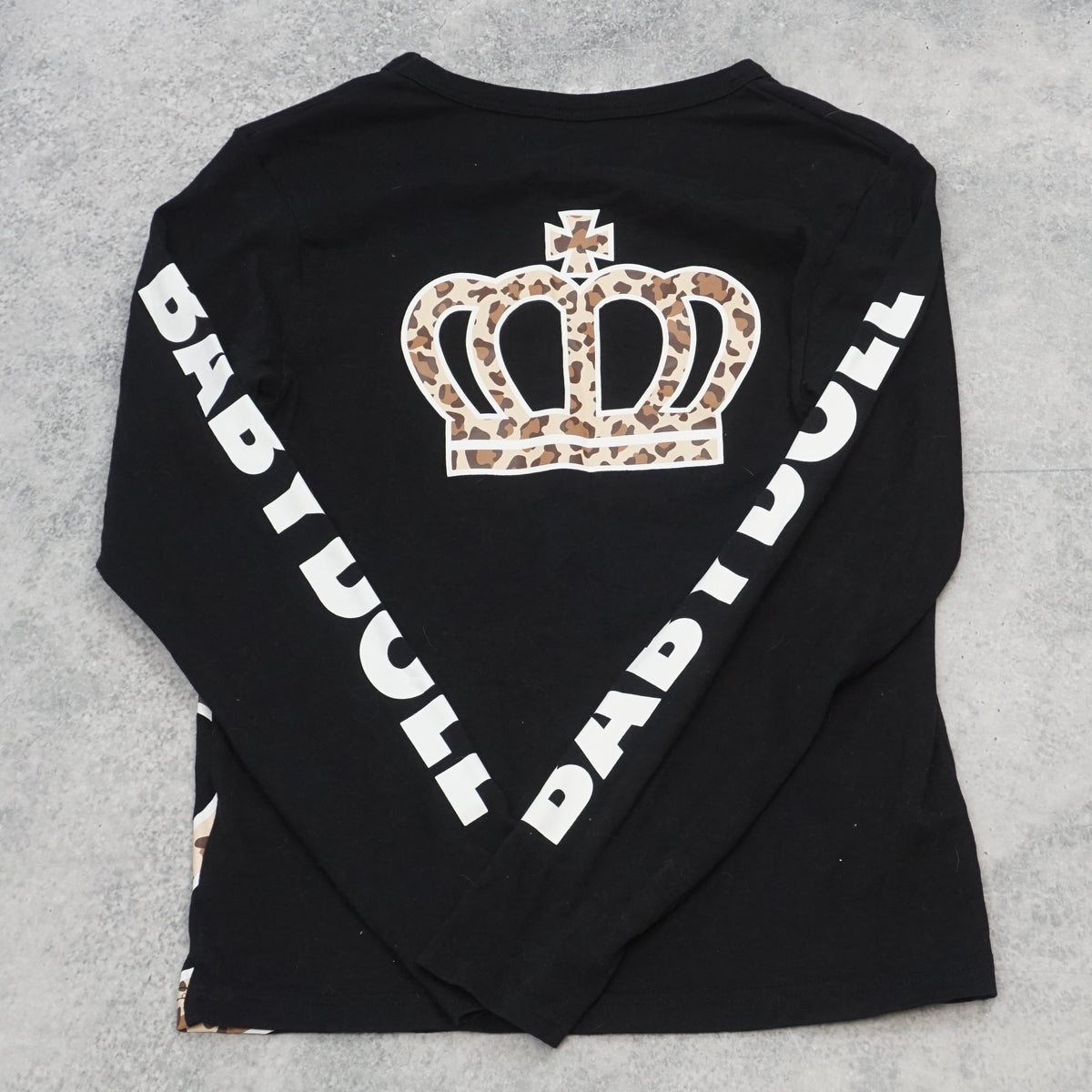 2000s Babydoll Crown Leopard Long Sleeve T-Shirt