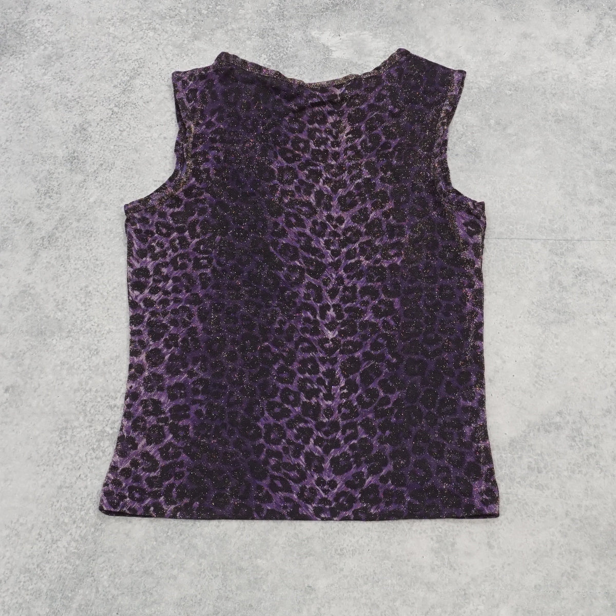 2000s Chocolat Leopard Print Glitter Top