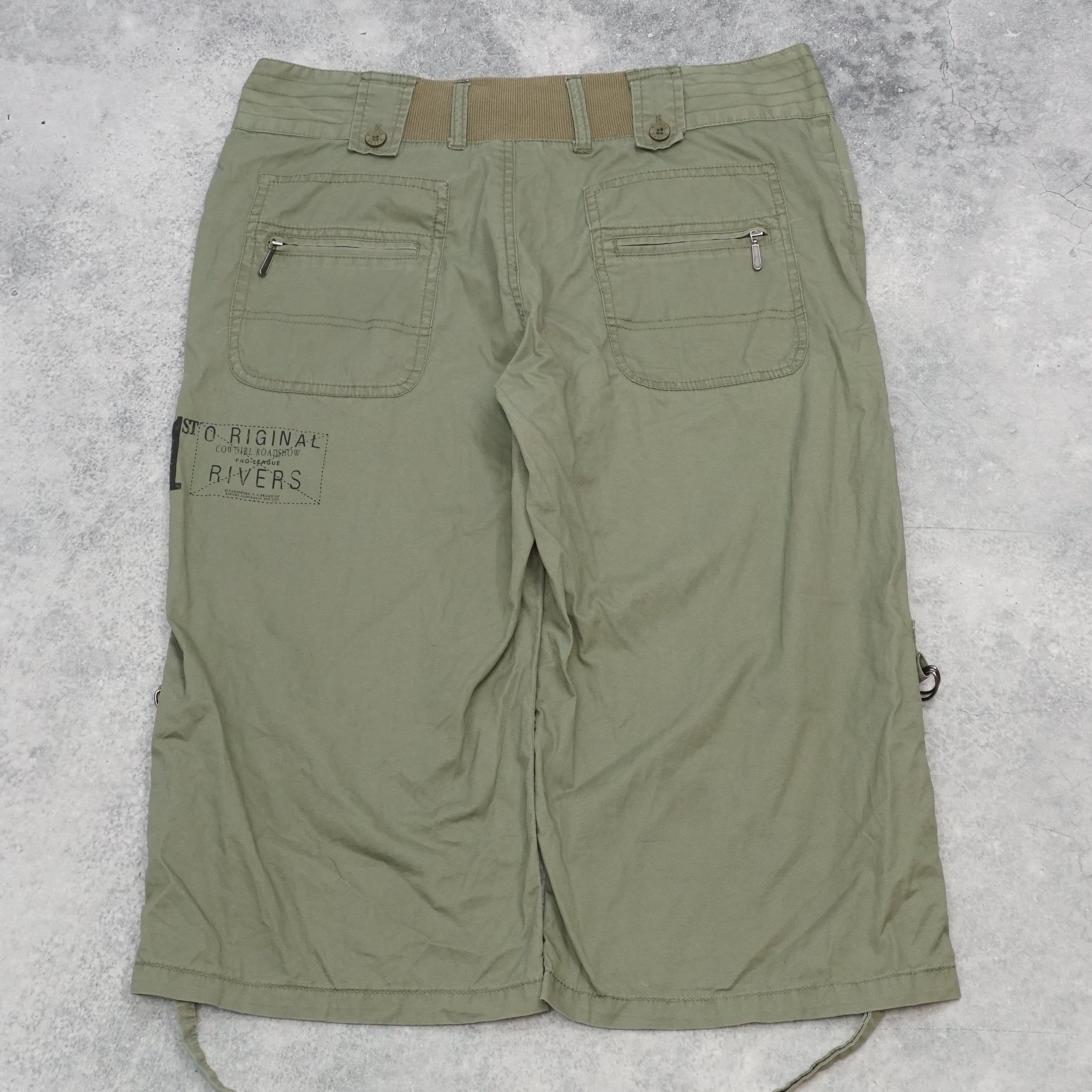 2000s Rivers Olive Utility Capri