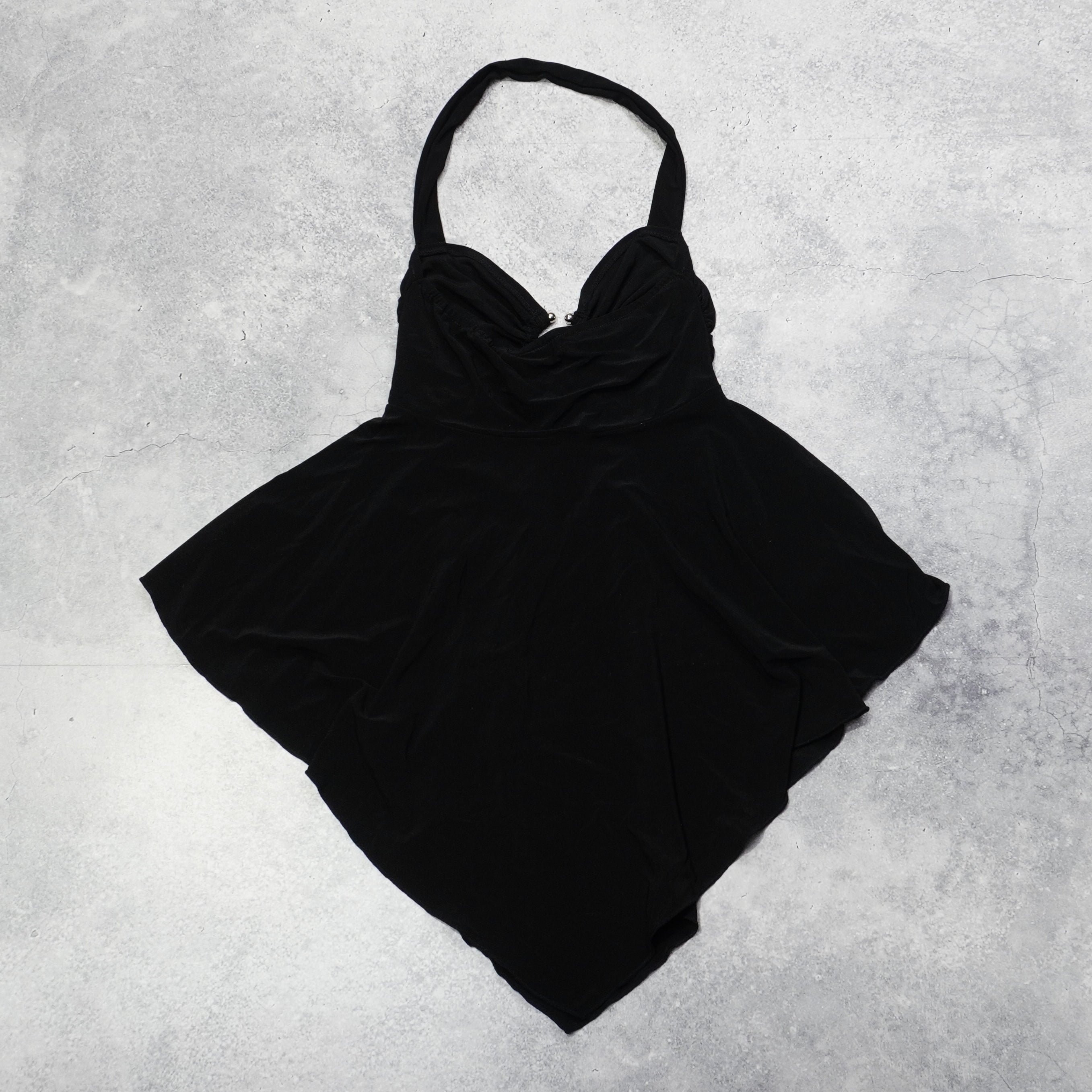 2000s Sexy Silk Halterneck Top