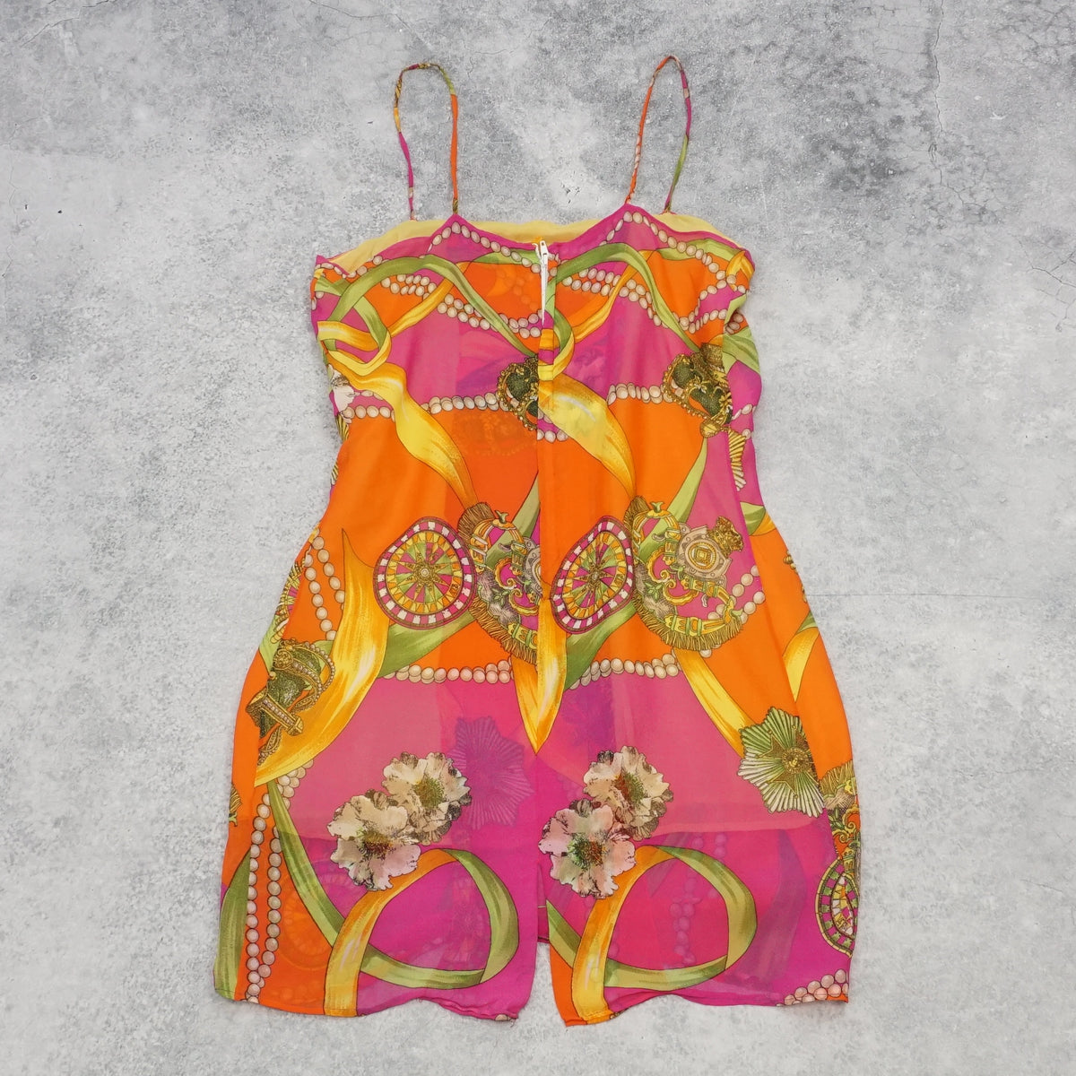 70s Milicia Silk Printed Mini Dress
