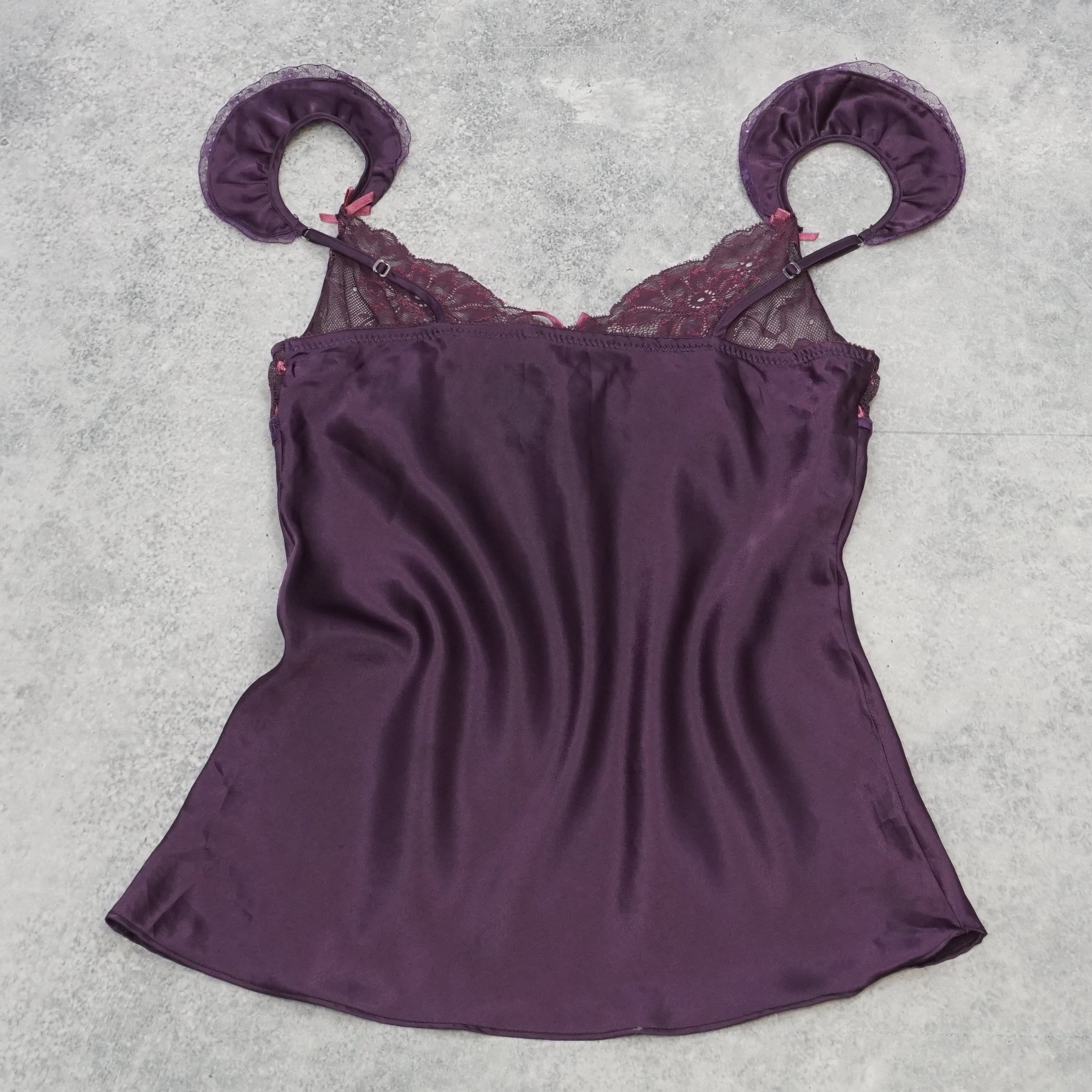 Eblin Lingerie Lace Satin Cami Top