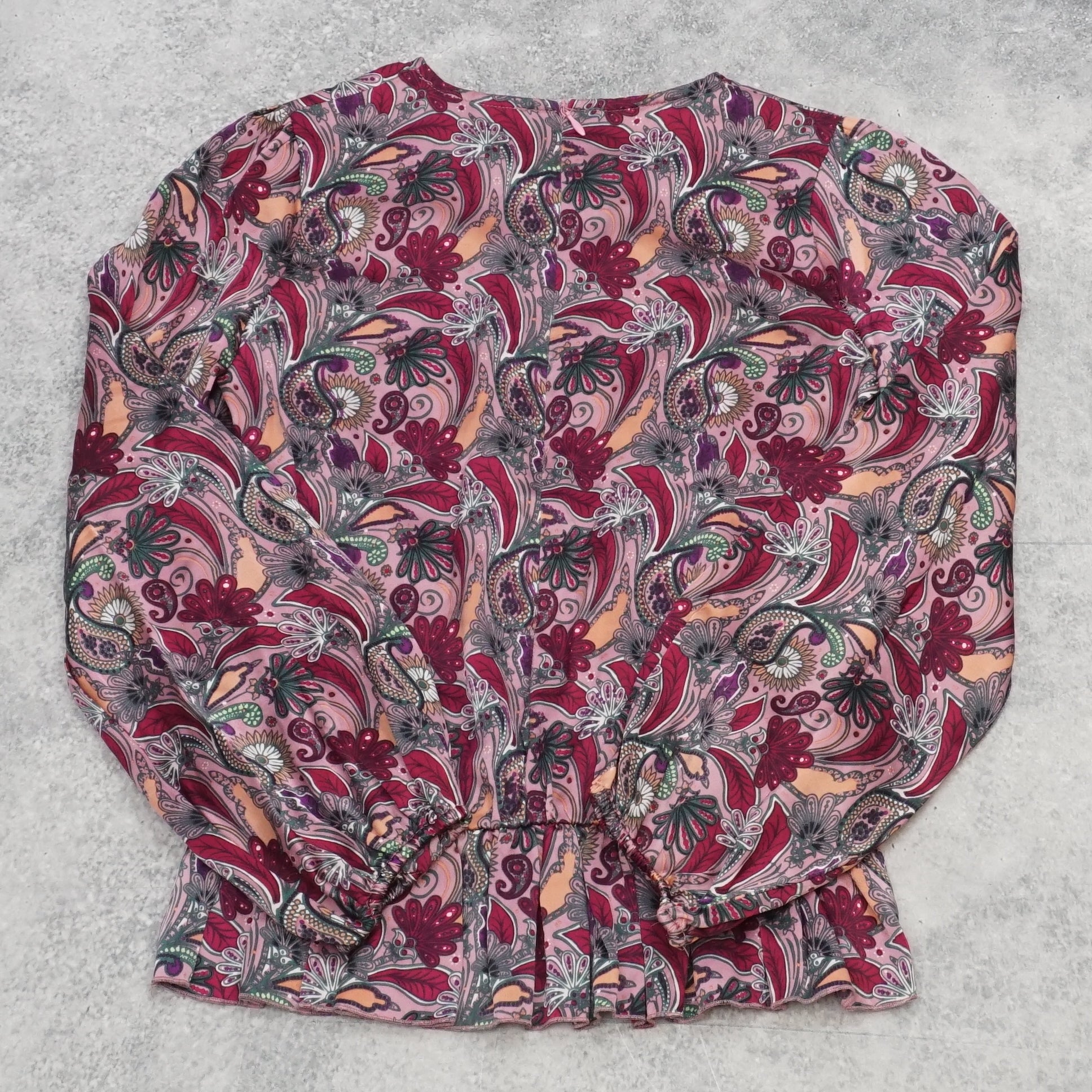 2000s Peach Dolls Floral Print Top