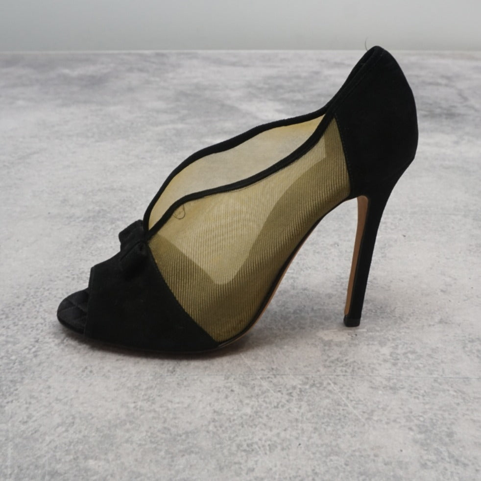 2000s D&G Dolce & Gabbana Mesh Peep Toe Heels