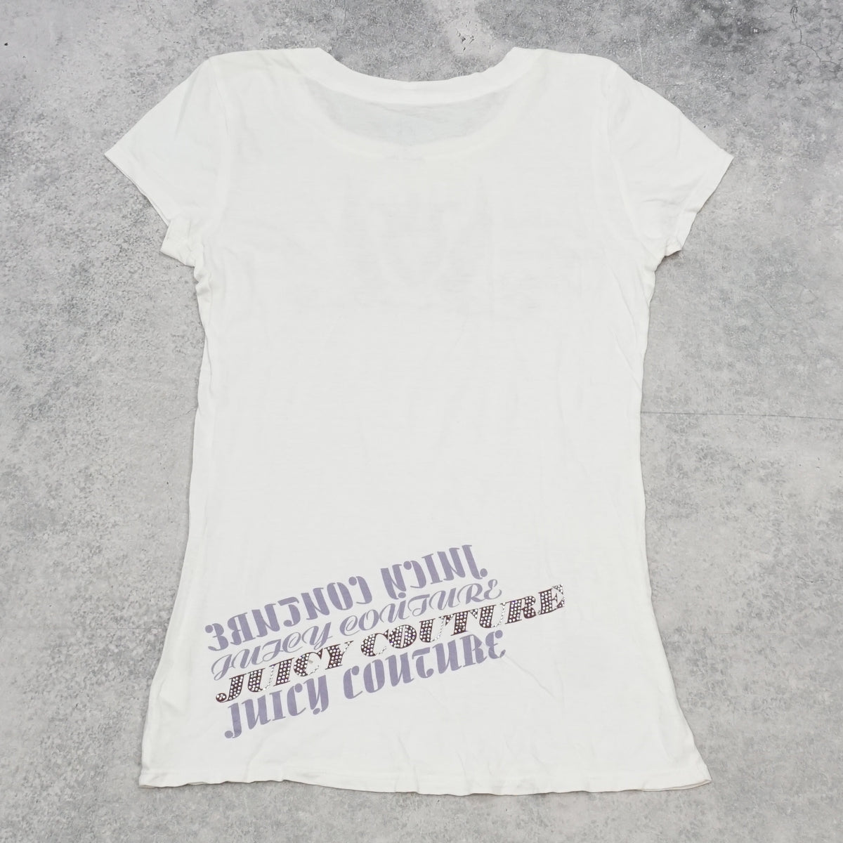 2000s Juicy Couture Graphic Rhinestone T-Shirt