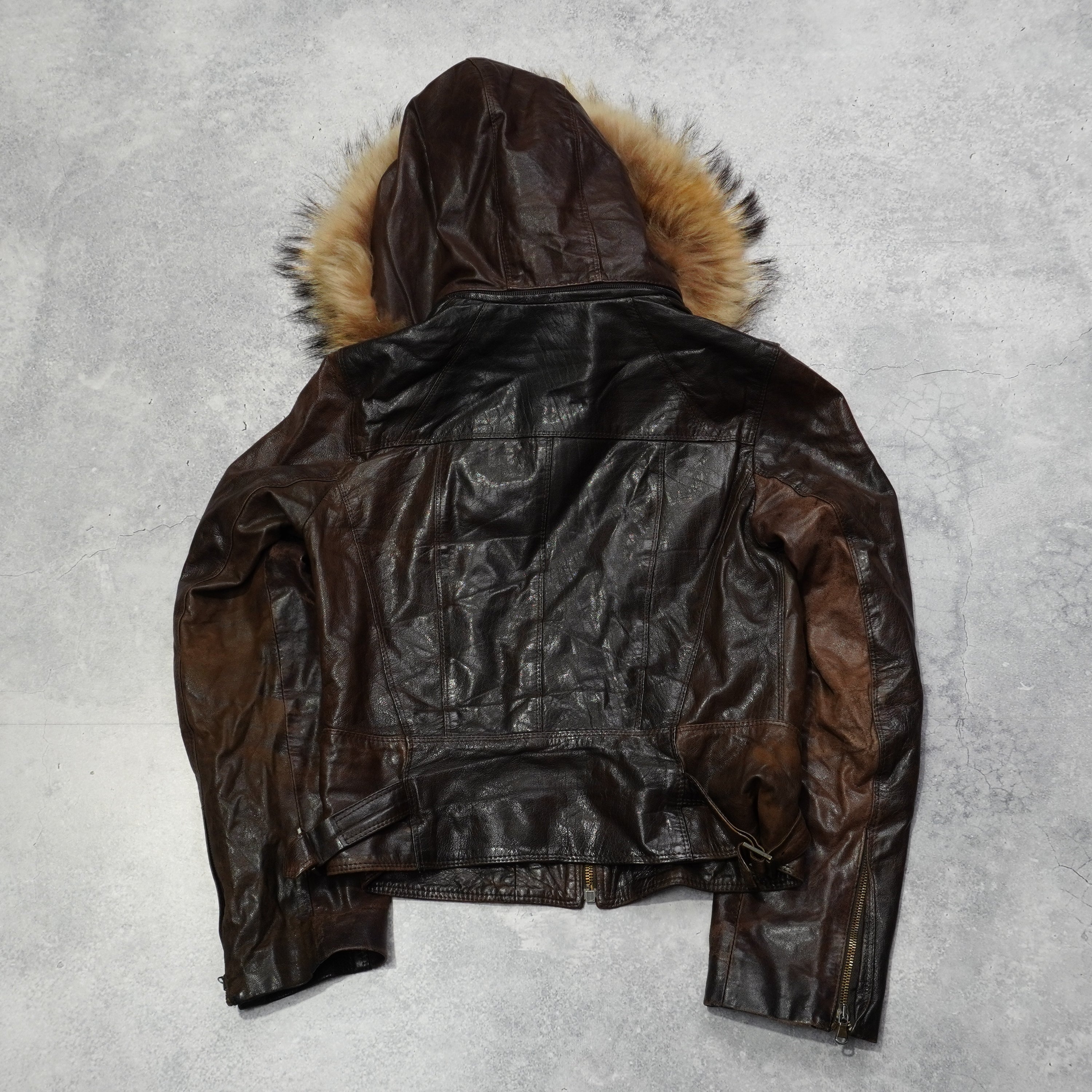 2000s VMG Fur Leather Jacket