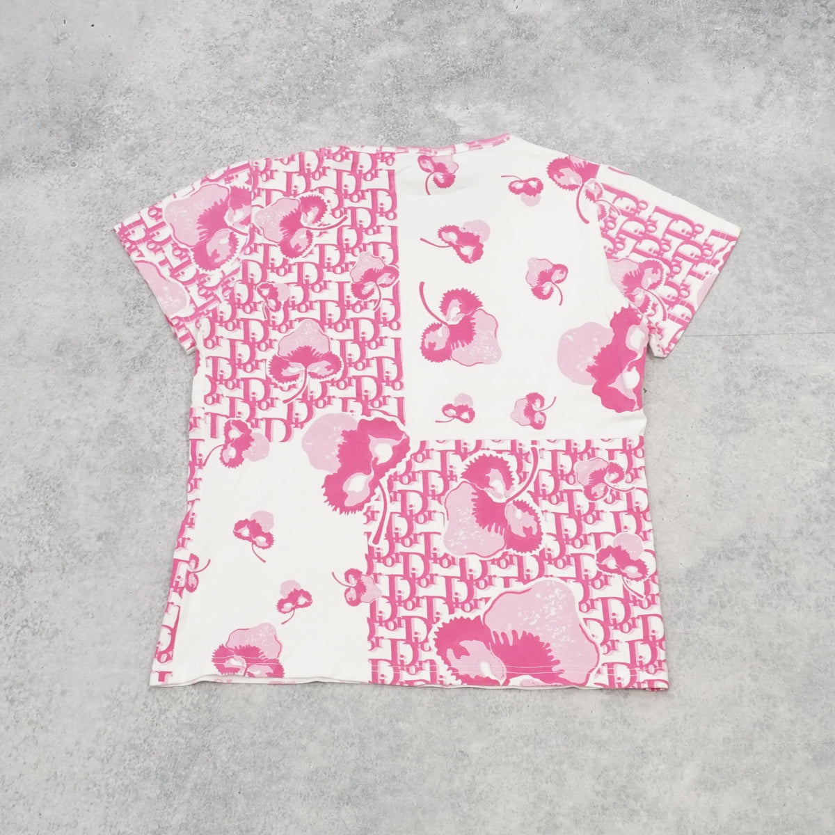 2000s Christian Dior Boutique Diorissimo Floral Monogram T-Shirt Top