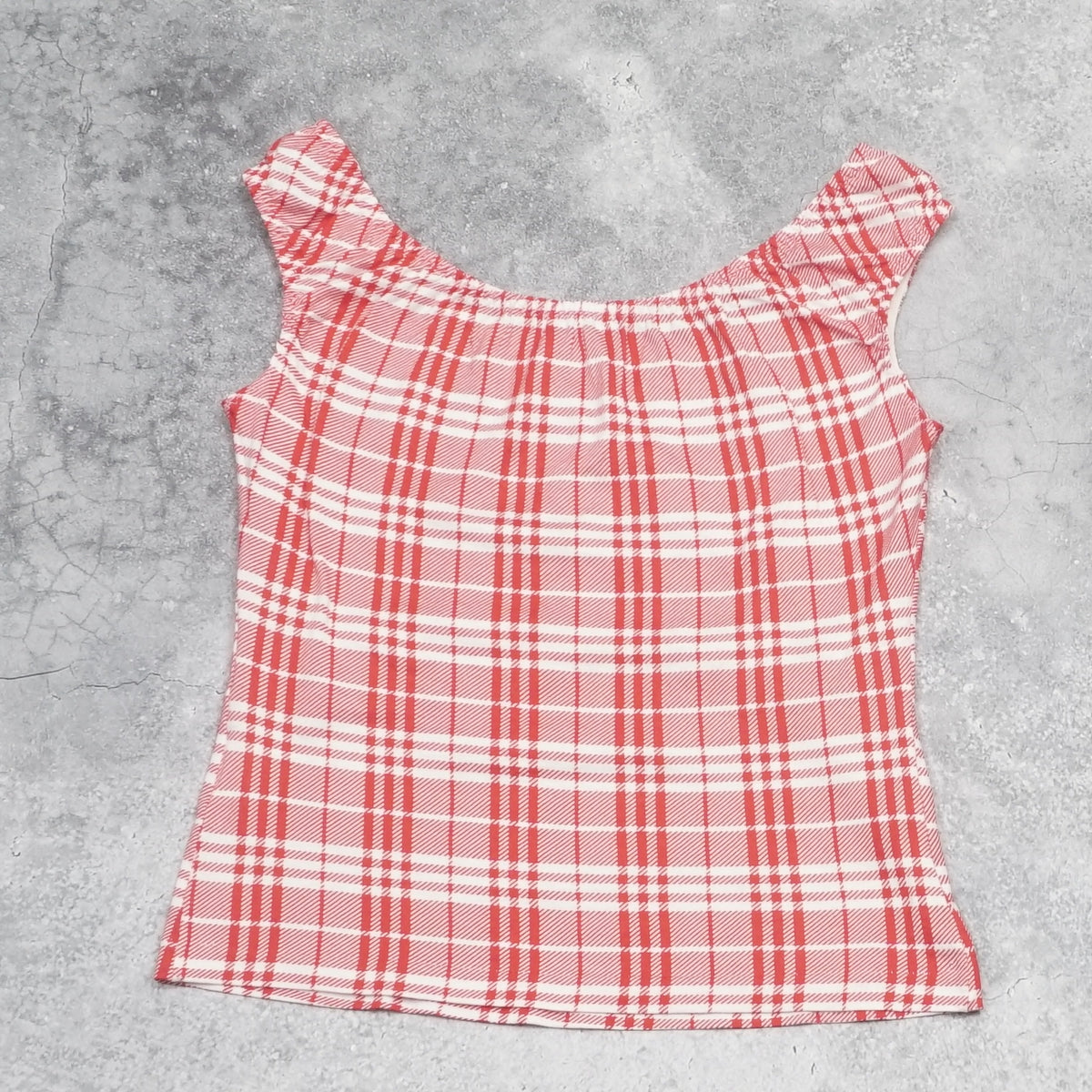 2000s Burberry Blue Label Red Plaid Top
