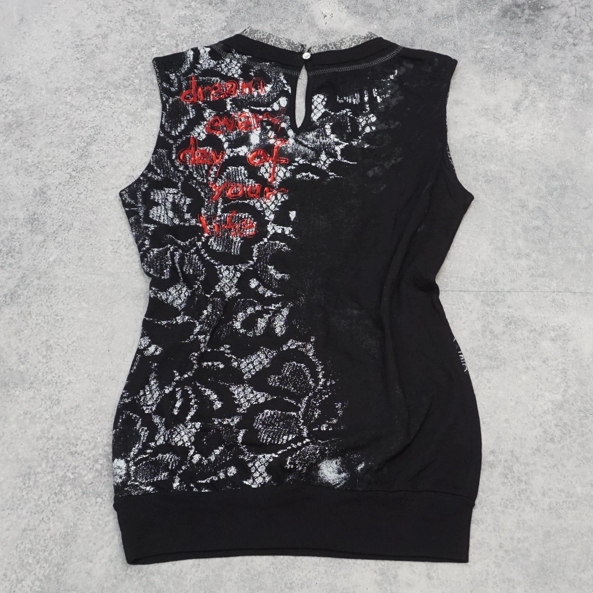 Desigual Graphic Printed Top Sleeveless