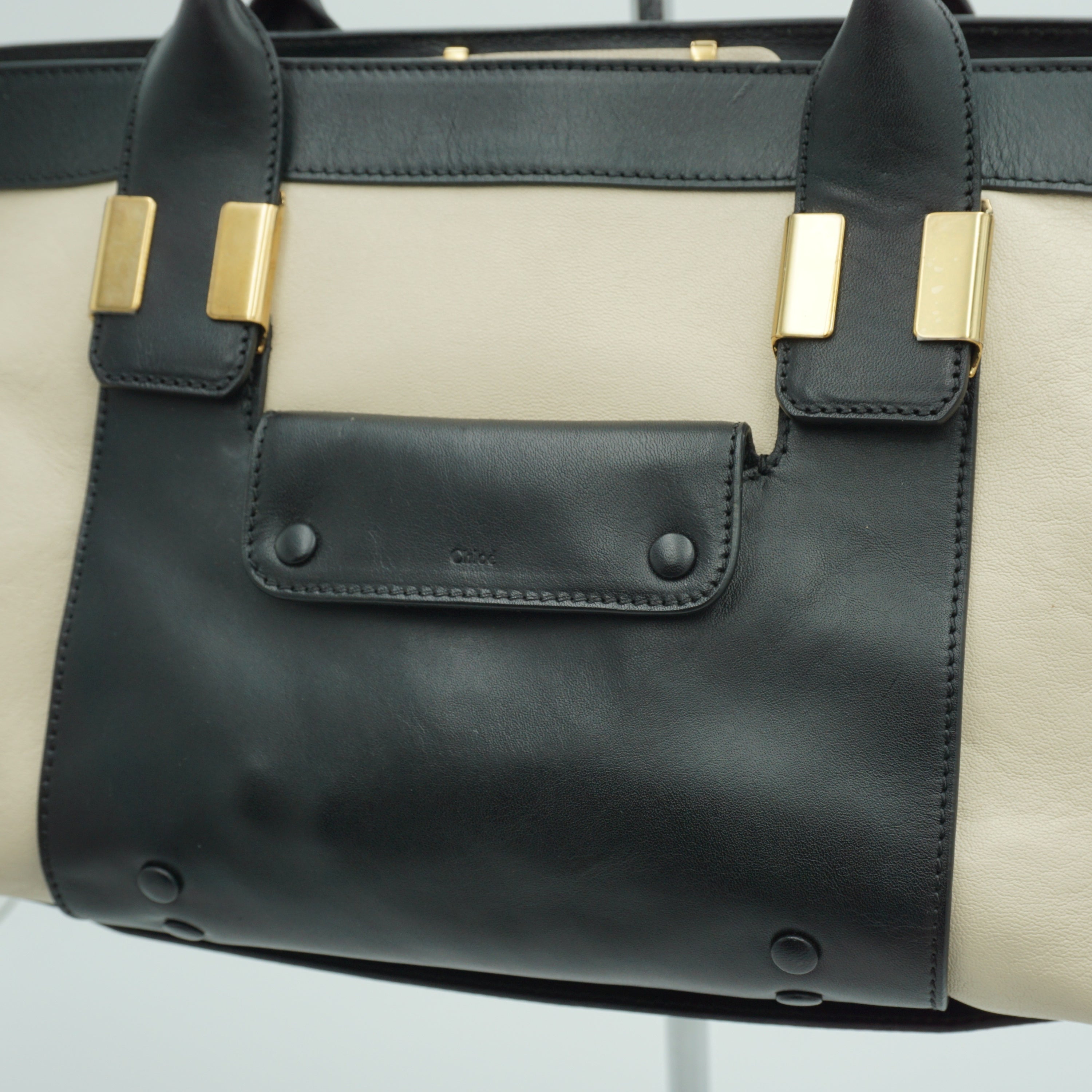 Chloé Two Tone Leather Handbag