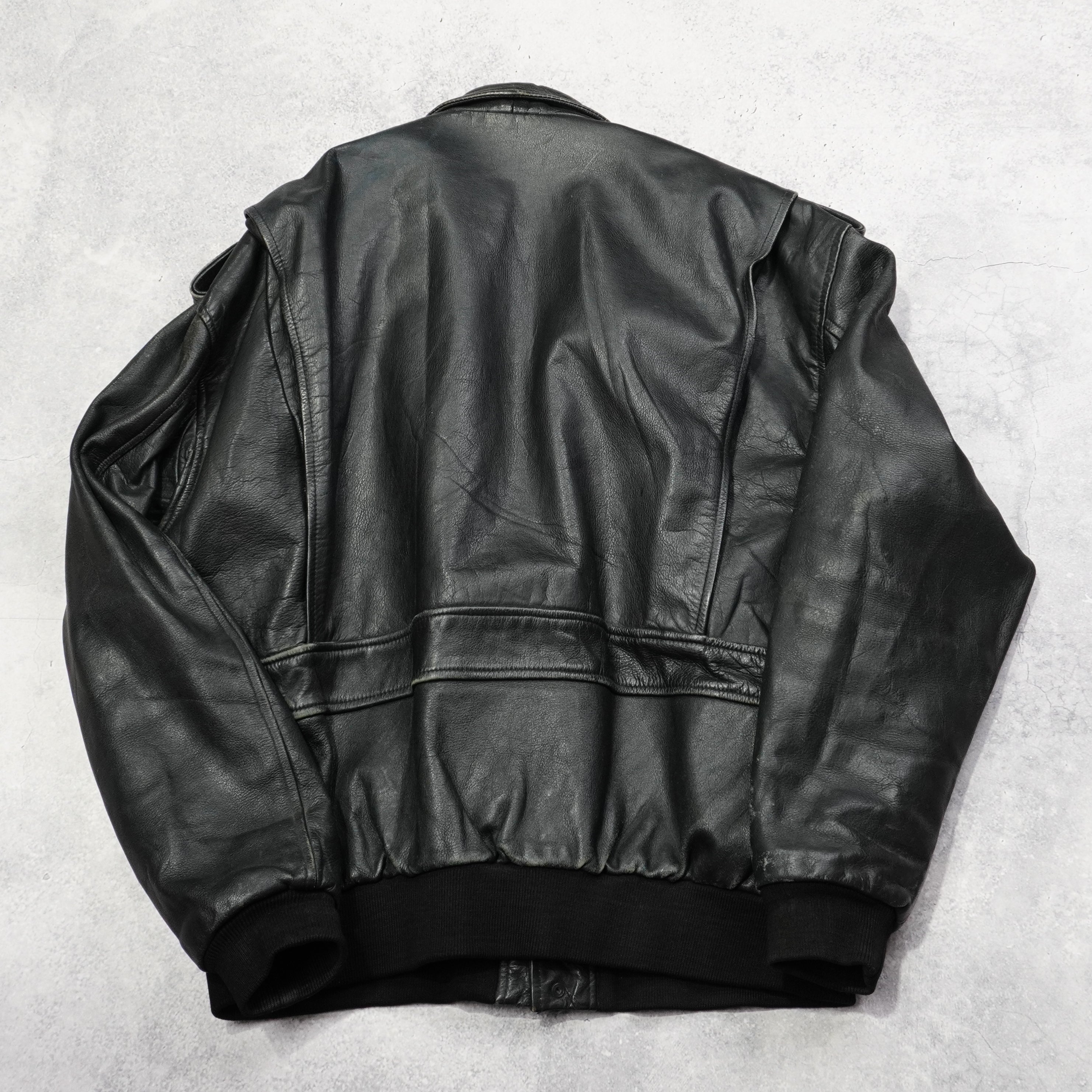 90s Aviator Leather Jacket
