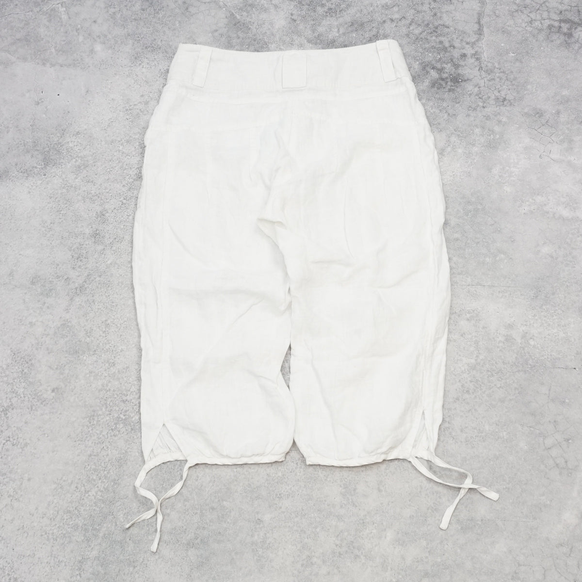 2000s Meredith Linen Tie-Hem Capri
