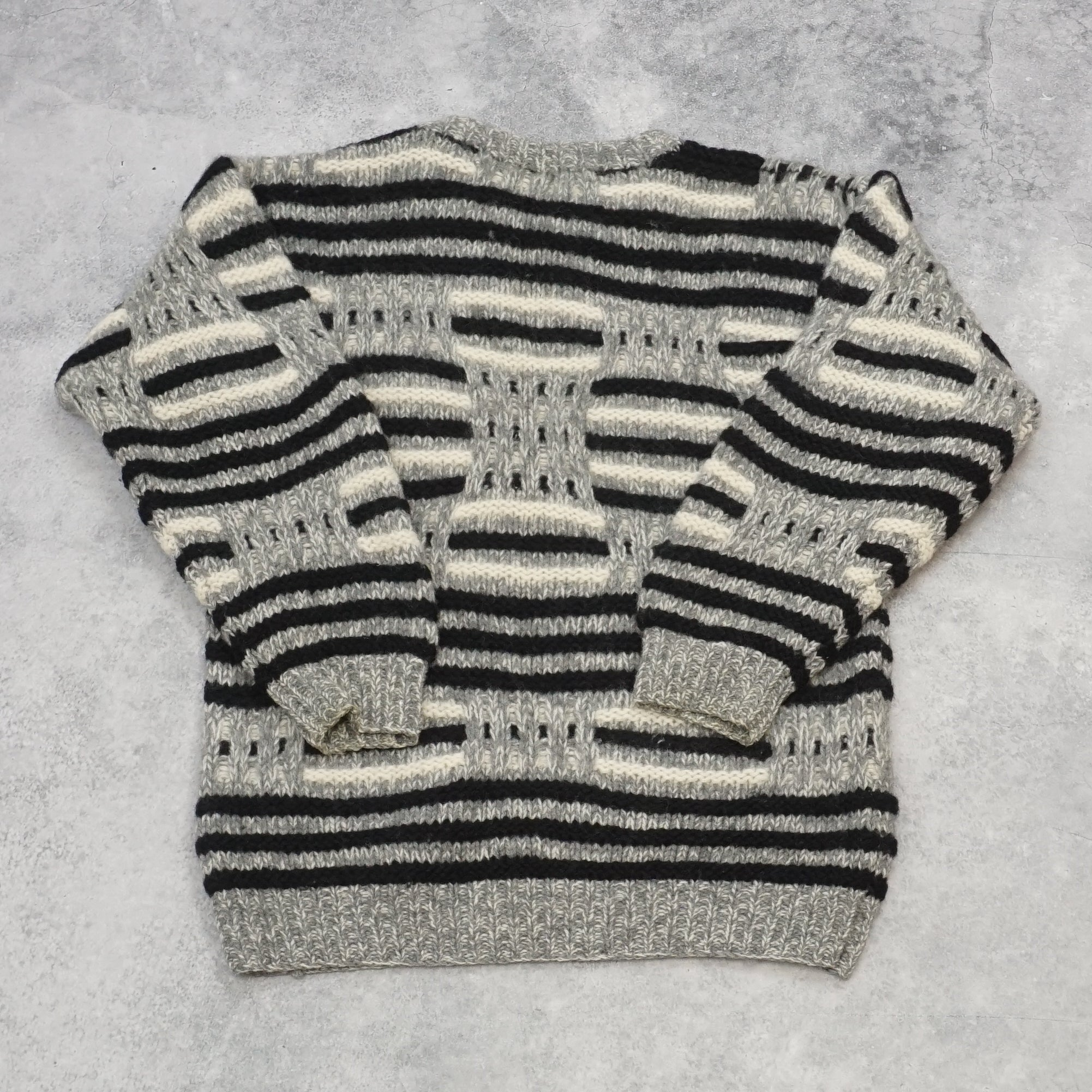 90s Icelandic Striped Wool Crewneck Knit Sweater