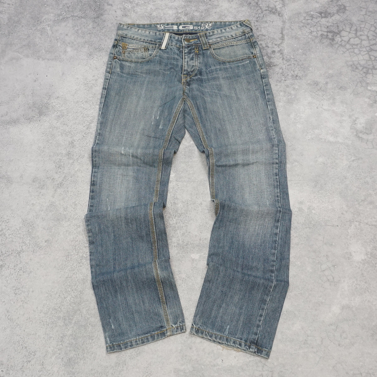2000s Rg512 Embroidered Graphic Jeans