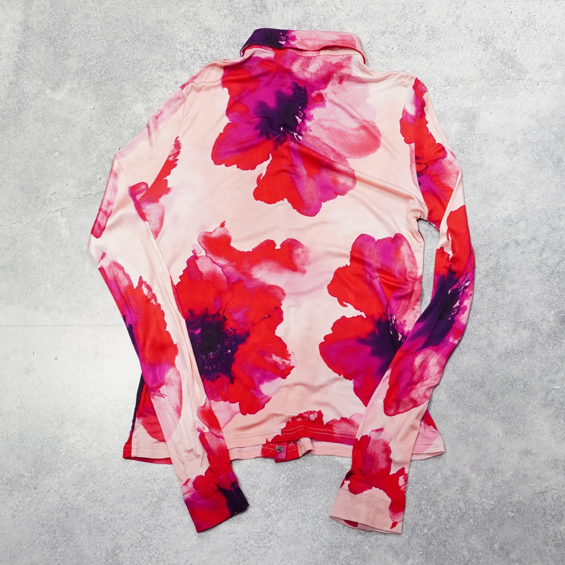 2000s Celine Floral Print Button Up