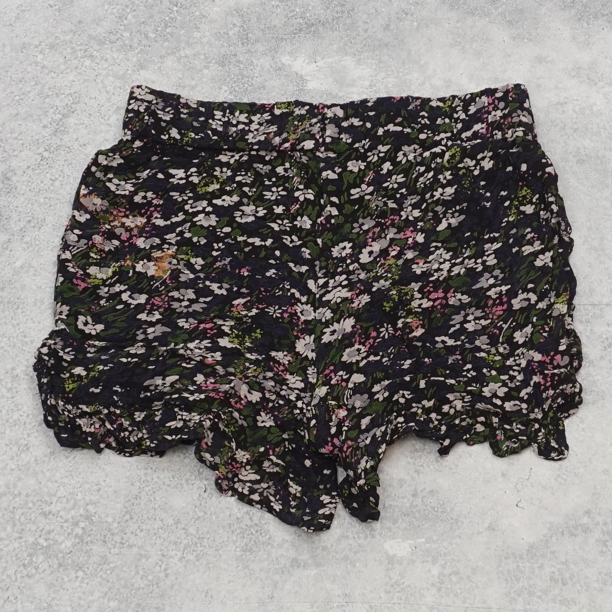 Ganni Floral Ruffle Shorts