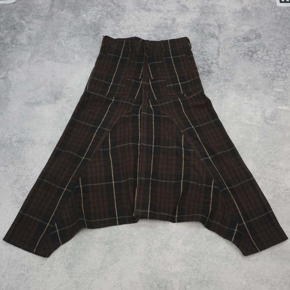 Comme des Garçons Plaid Drop Crotch Pants