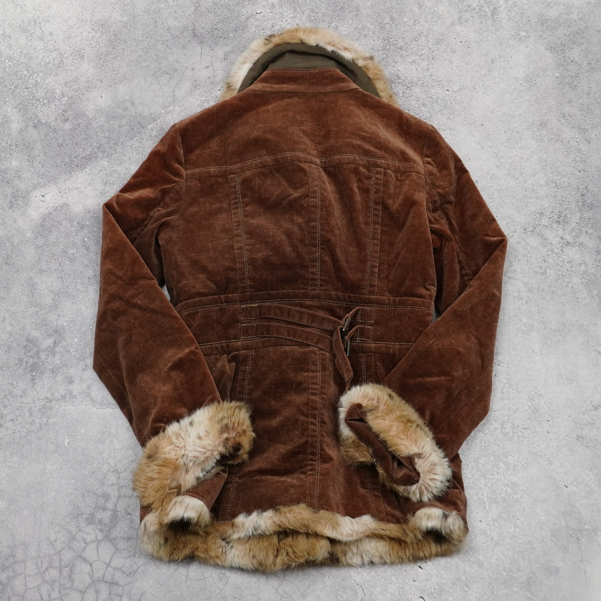 2000s Burberry London Blue Label Fur Trim Jacket