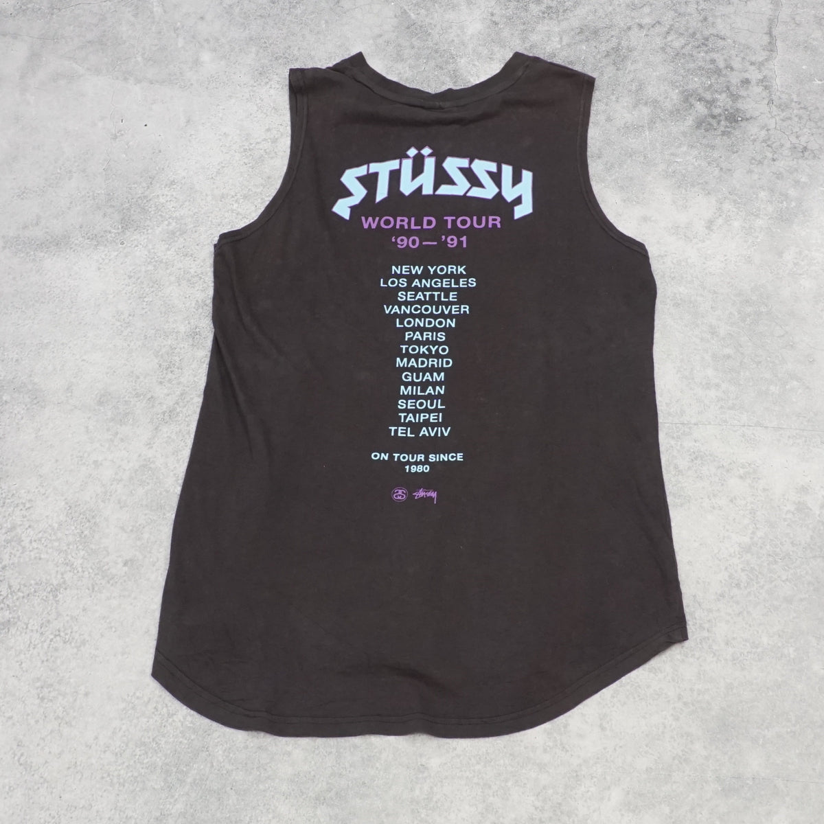 Stussy World Tour Graphic Vest Tank Top