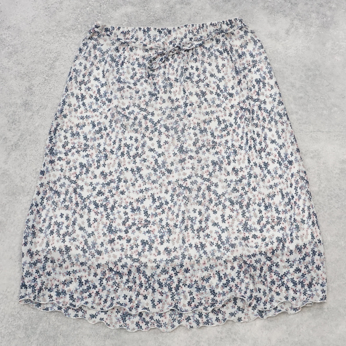 Floral Sheer Midi Skirt