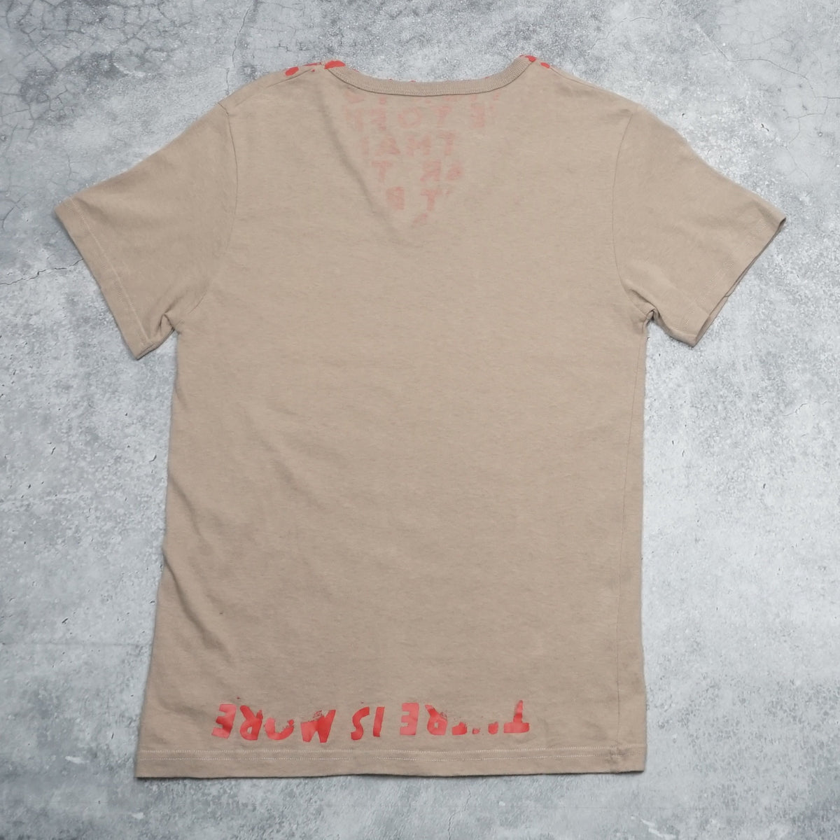 2000s Maison Martin Margiela Beige Aids Awareness T-Shirt