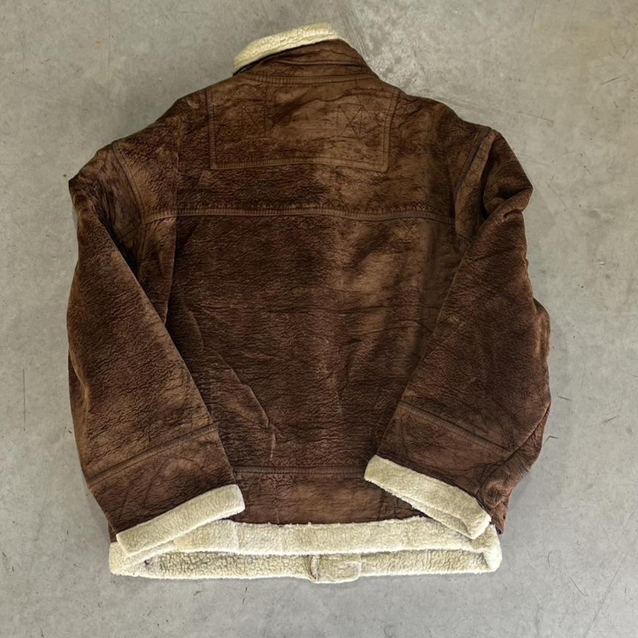 90s Sherpa Lined Leather Jacket