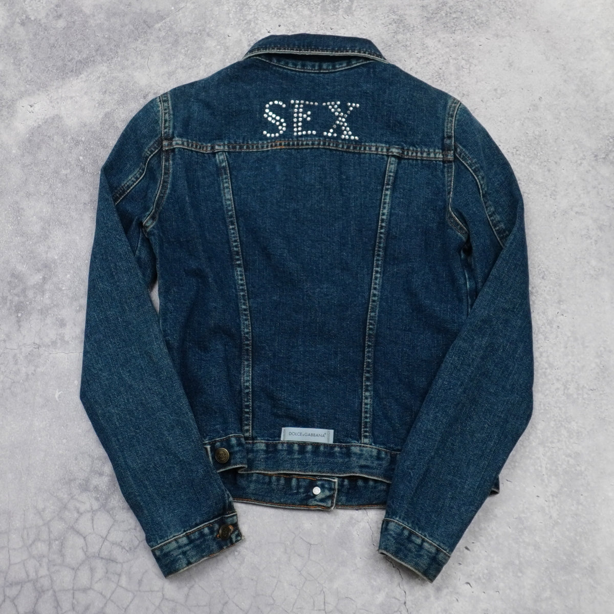 2000s Dolce & Gabbana Rhinestone Denim Jacket
