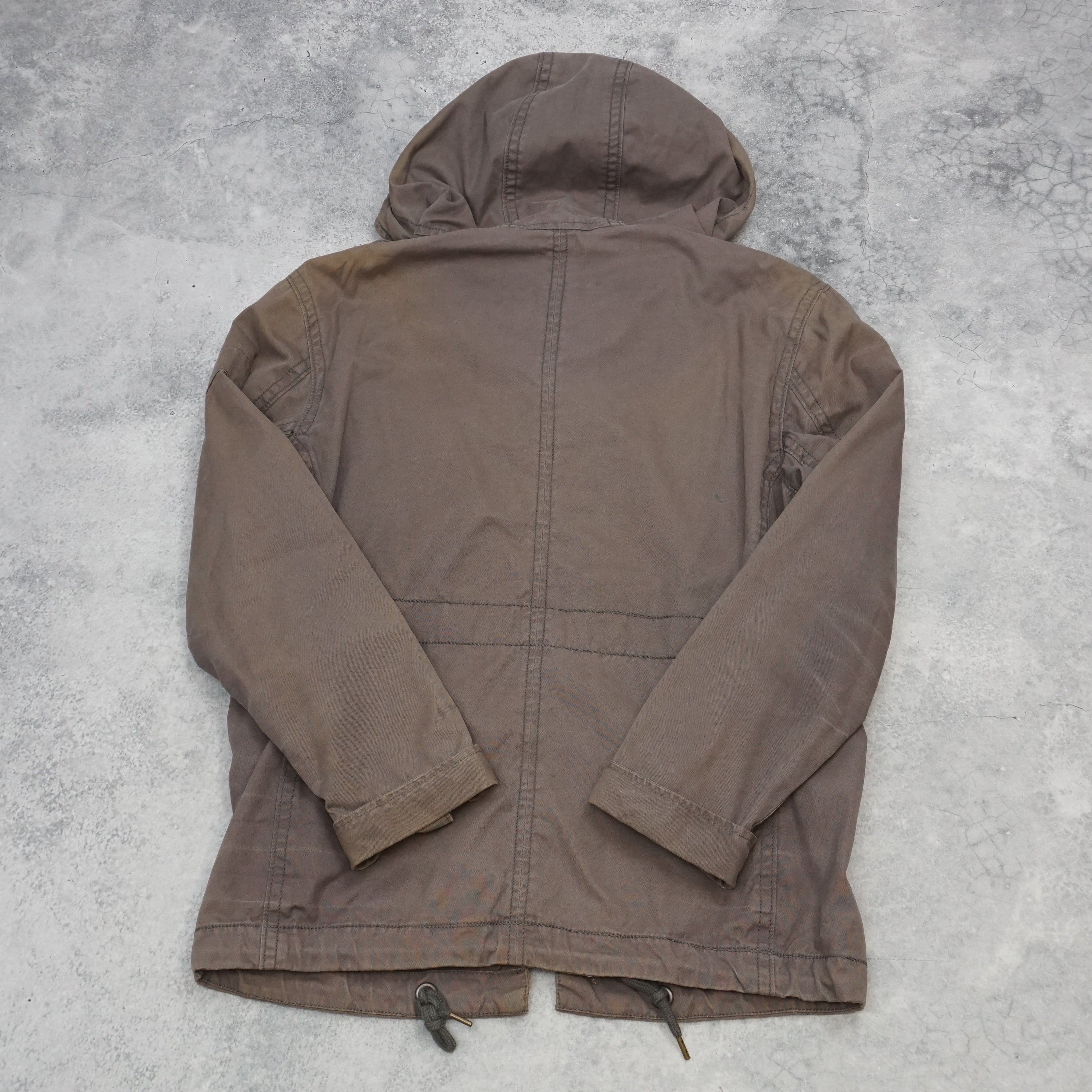 2000s Country Road Military Hooded Utility Jacket