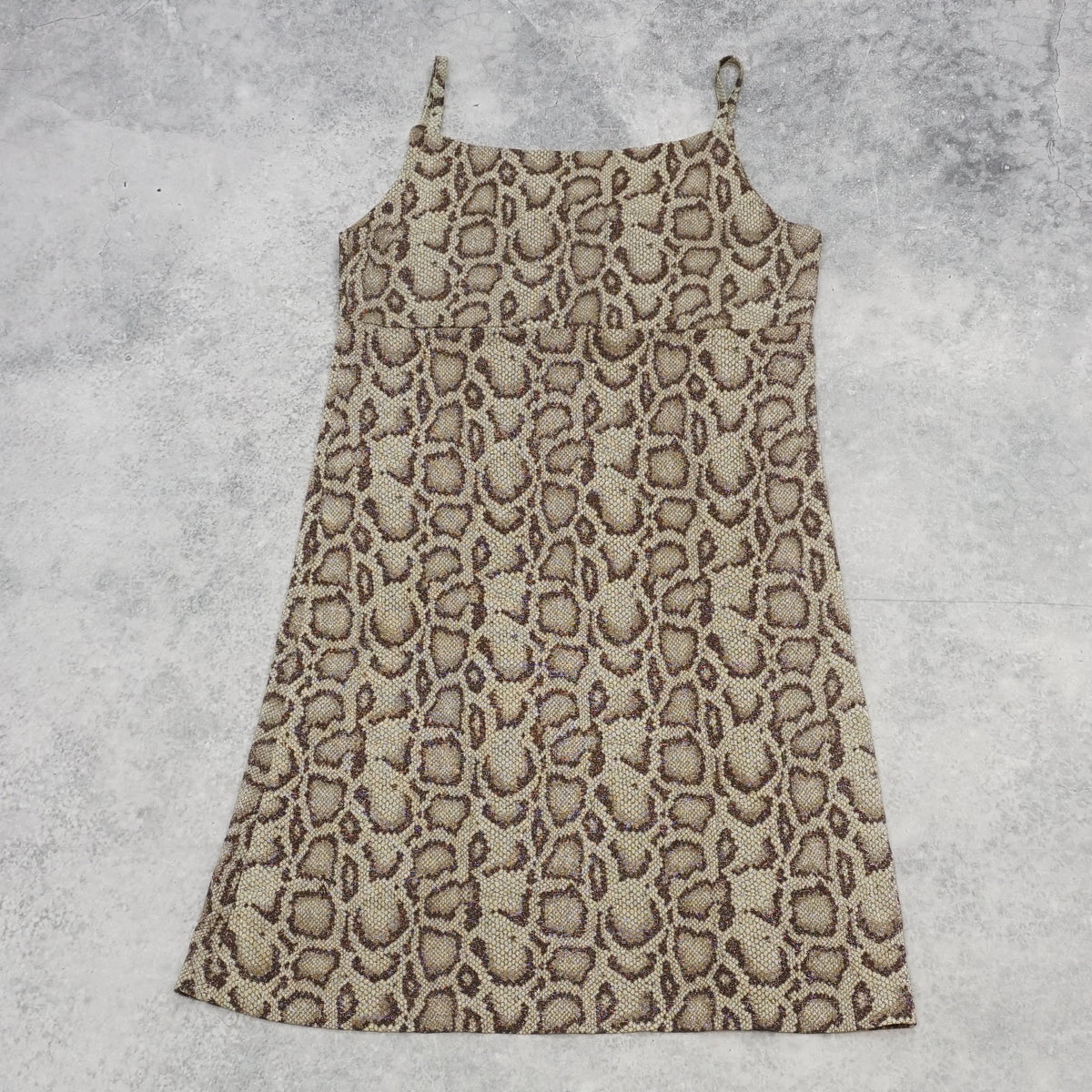 2000s Snake Print Mini Dress
