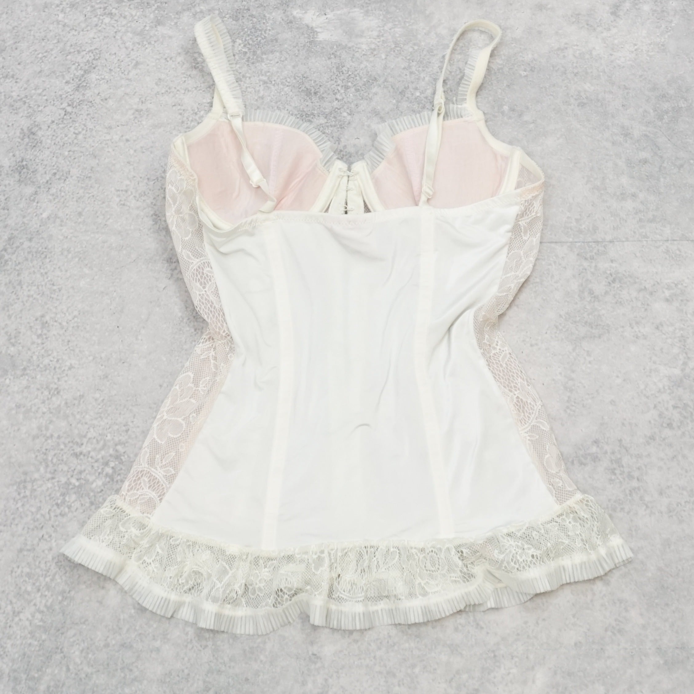 2000s Victoria's Secret Lace Corset Cami Top