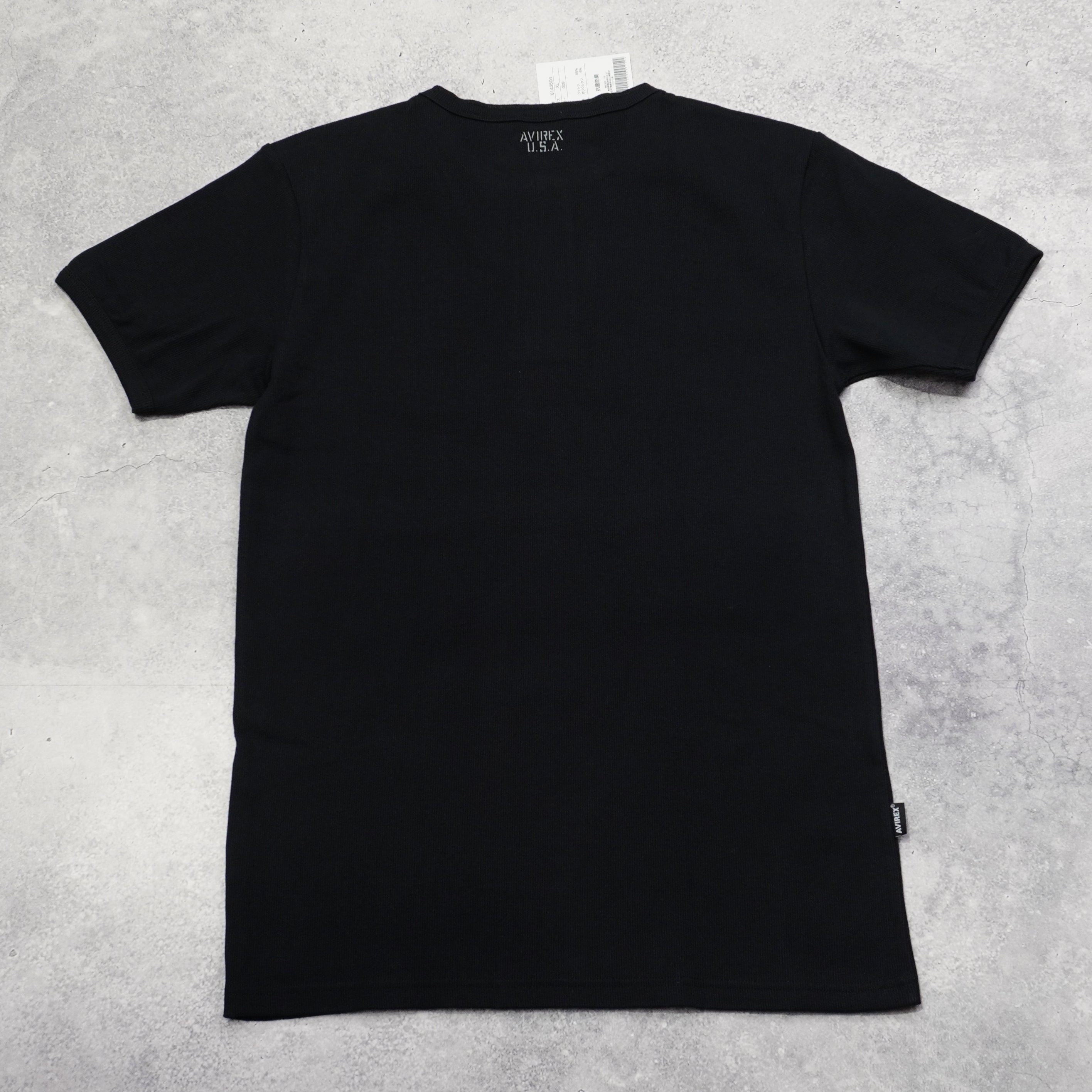 Avirex Ribbed Henley T-Shirt Henley