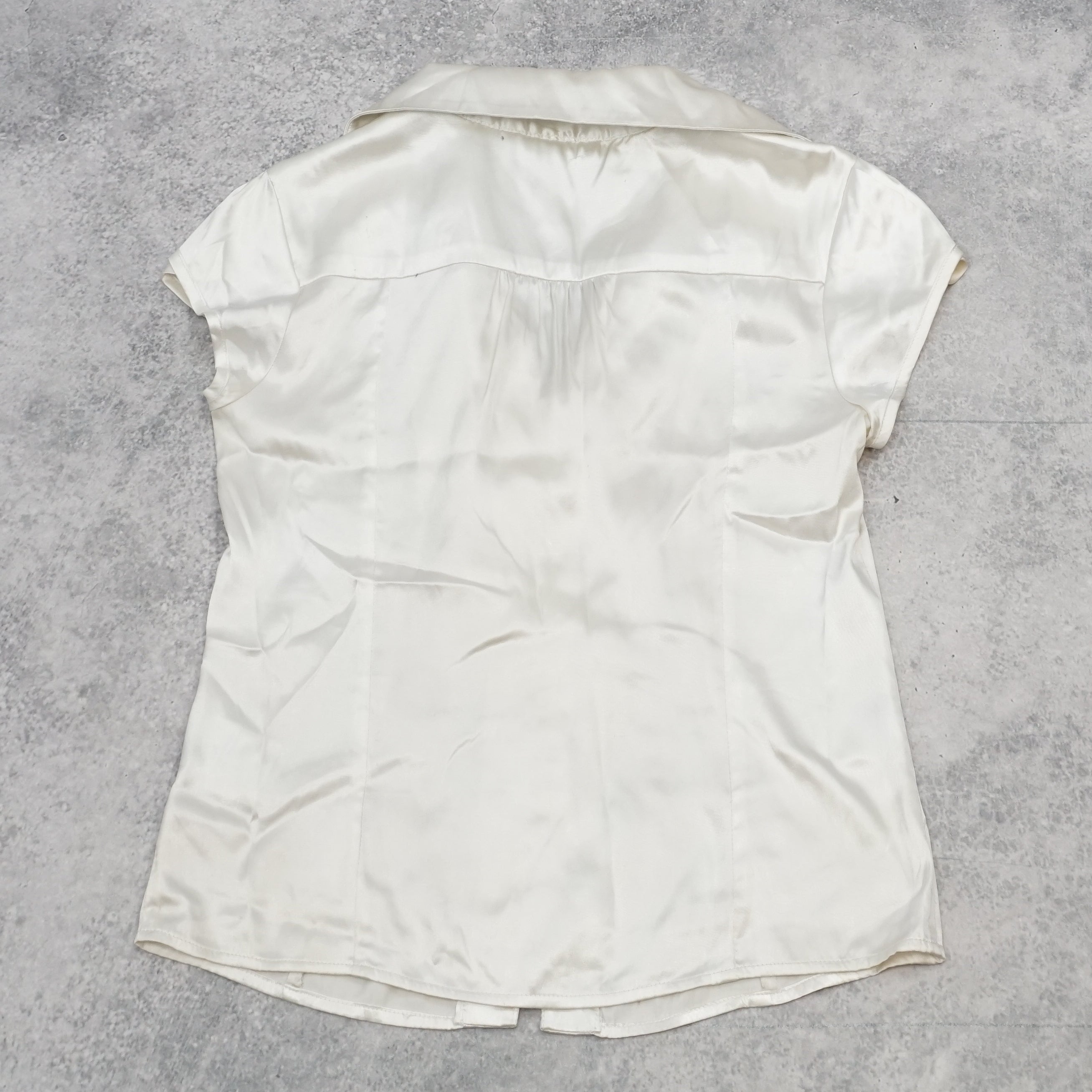 Cue Silk Frill Button Up