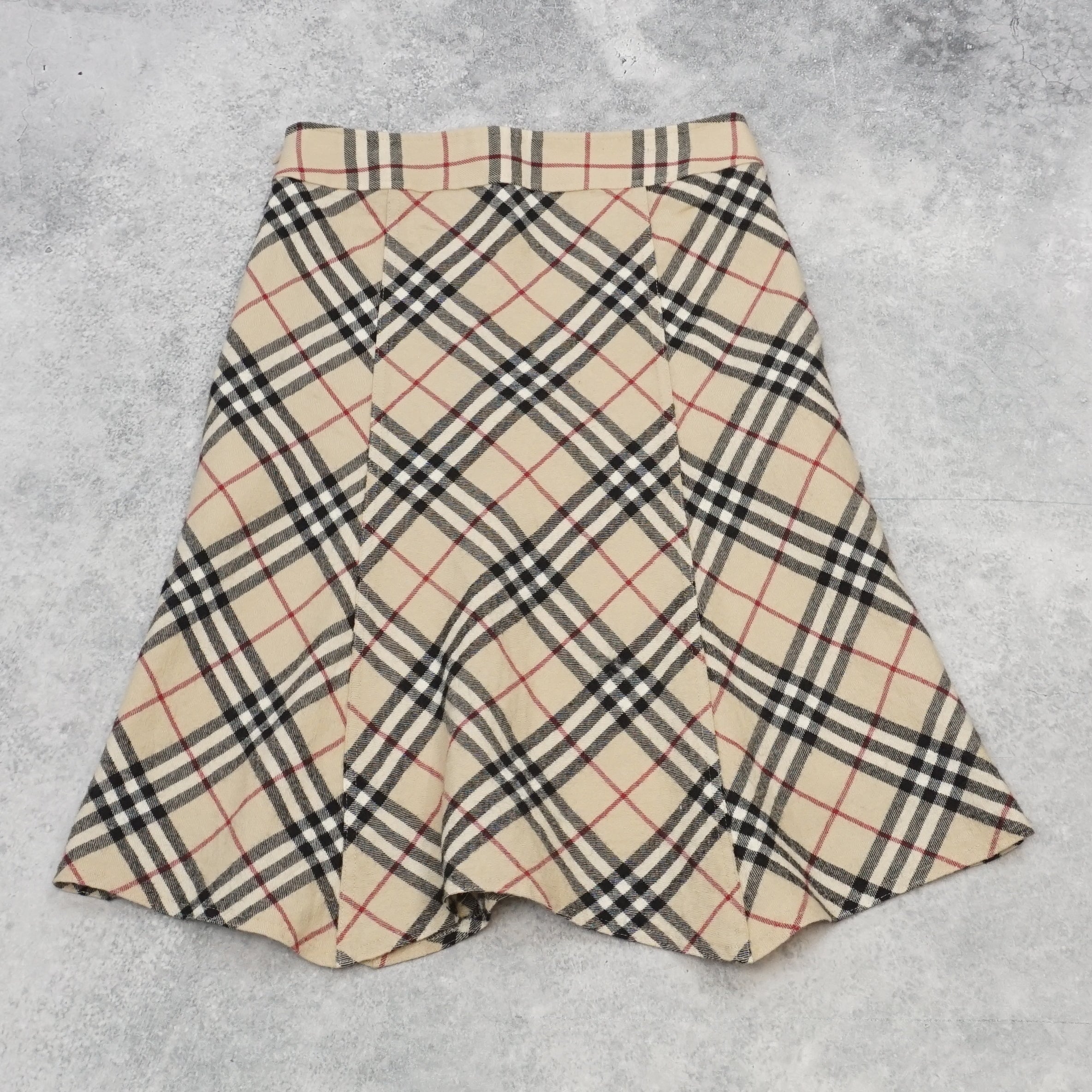 2000s Burberry Plaid A-Line Skirt