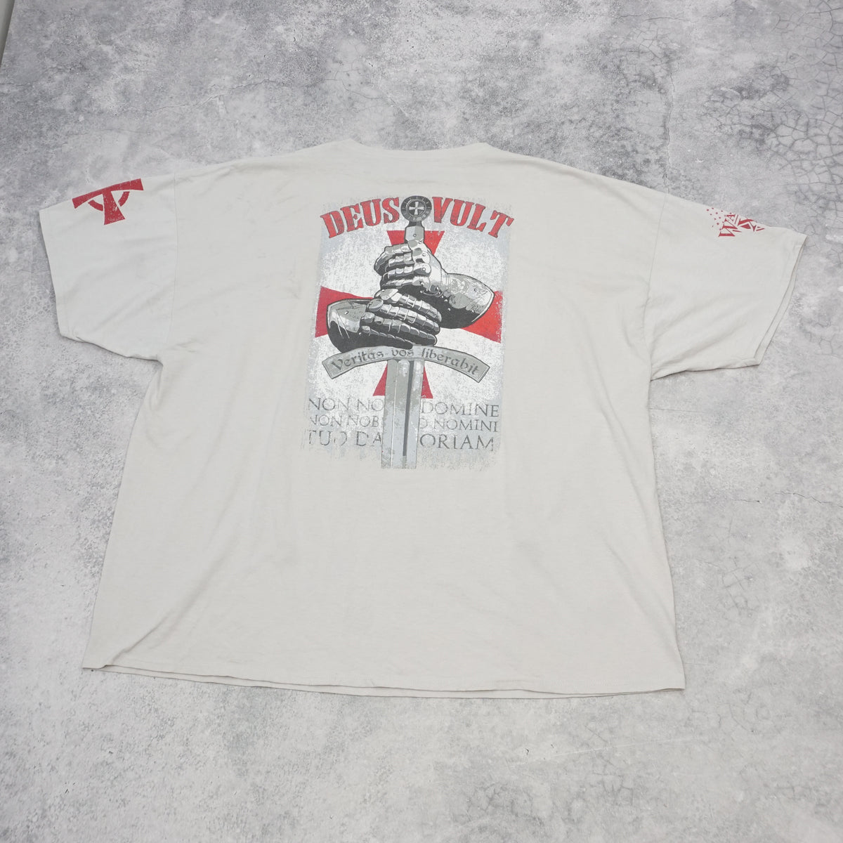 Warrior Deus Vult Graphic Oversized T-Shirt