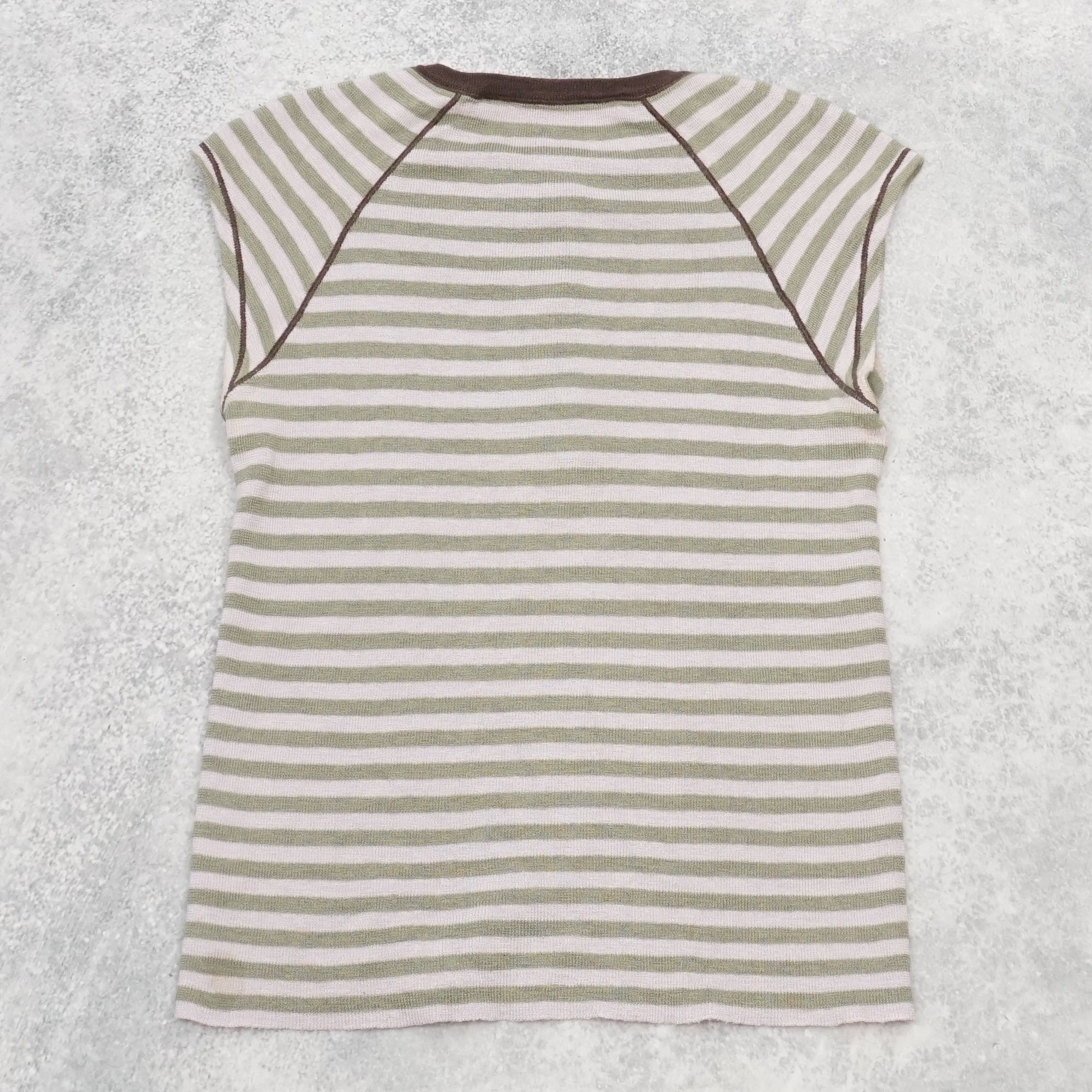 2000s Juicy Couture Striped Button Up Top