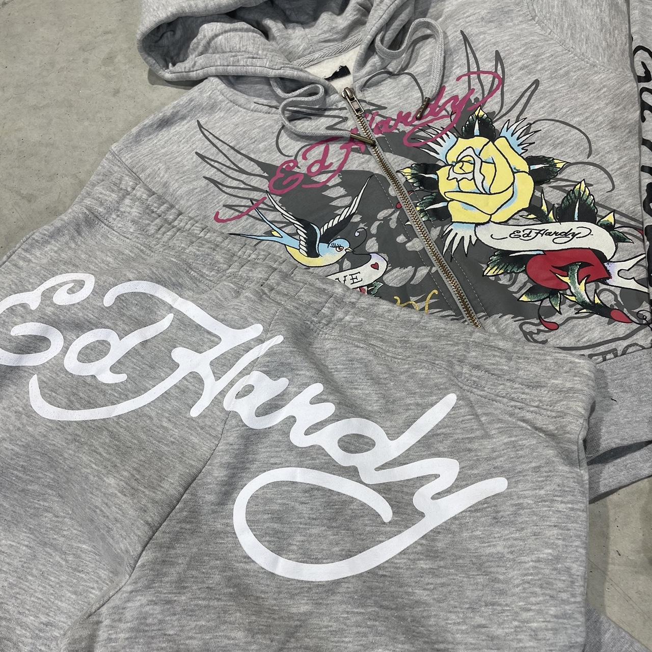 2000s Ed Hardy Graphic Hoodie Crop