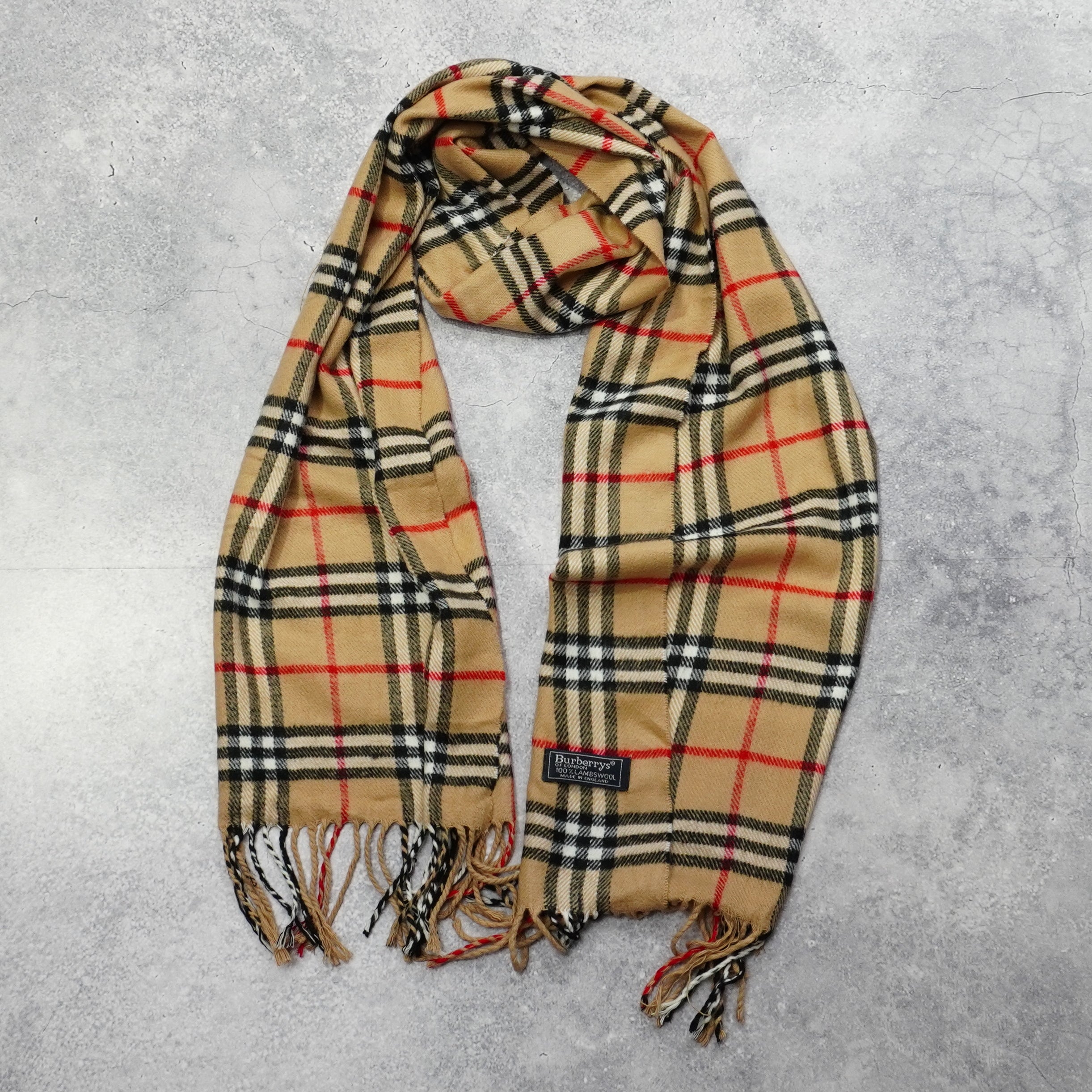 90s Burberry's Wool Scarf