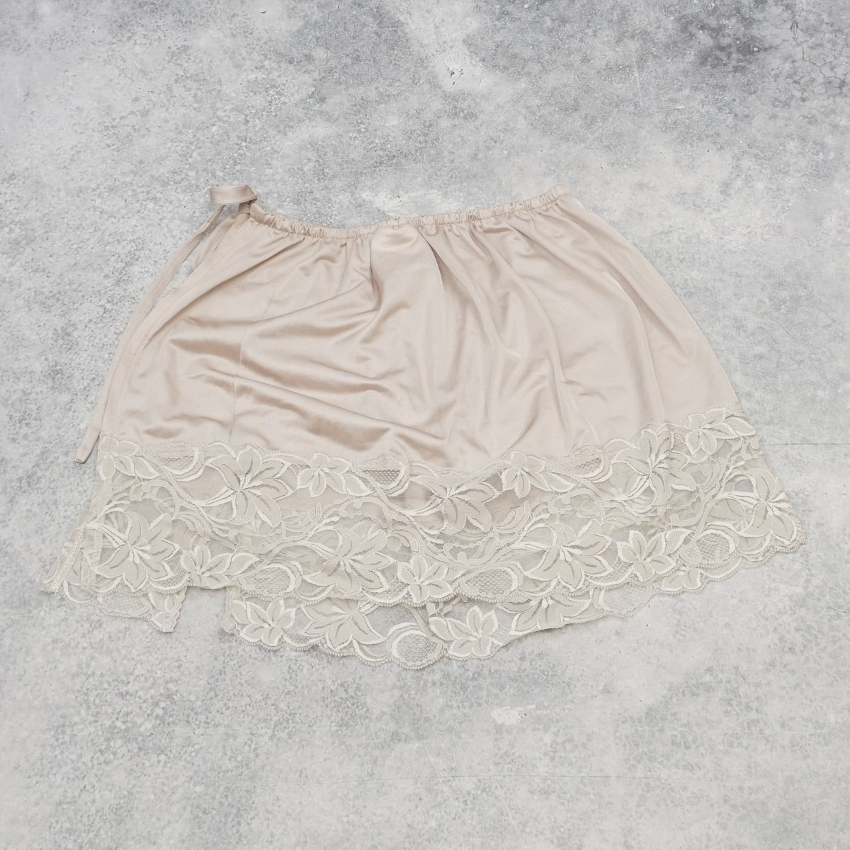 Blue Rinse Satin Mini Skirt