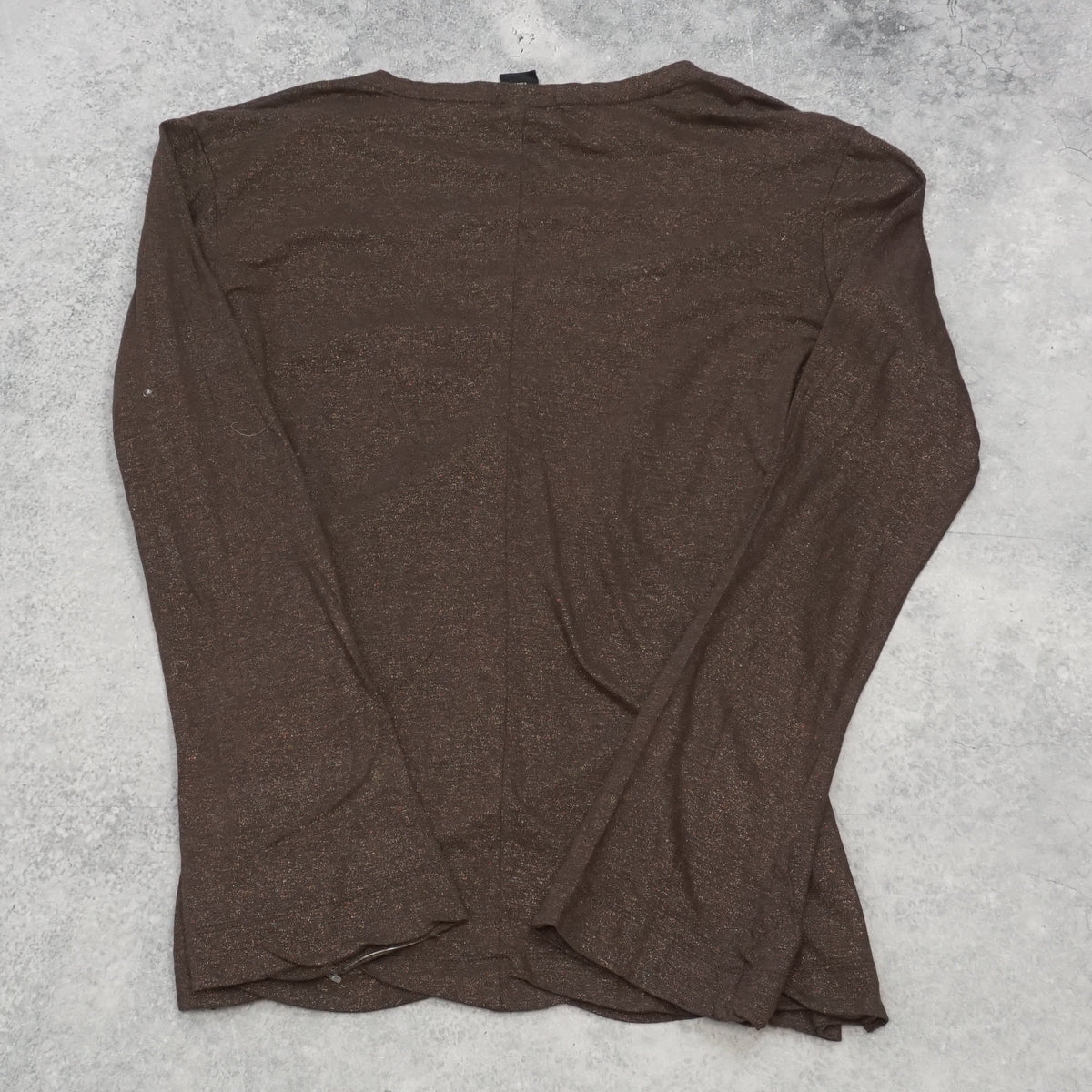 2000s Moda International Wrap Shimmer Long Sleeve Top