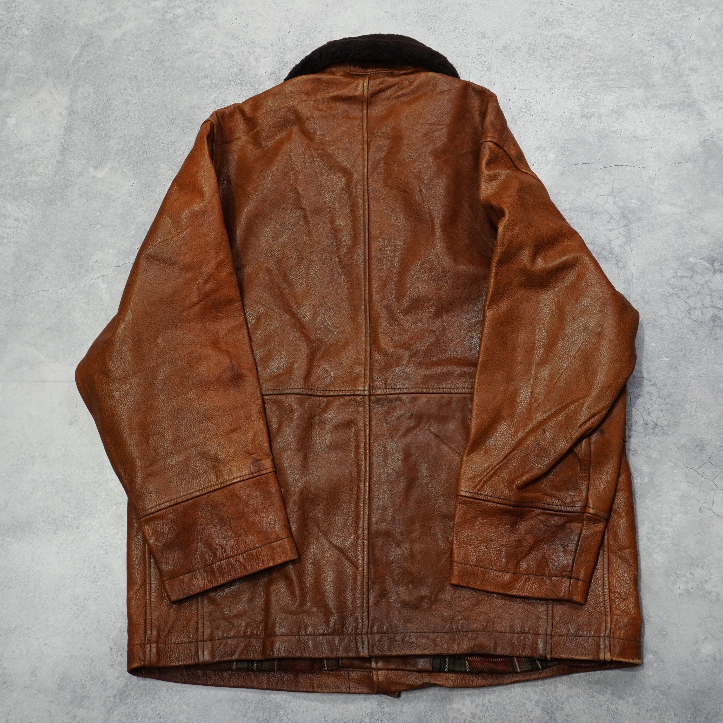 90s Marlboro Classics Leather Coat