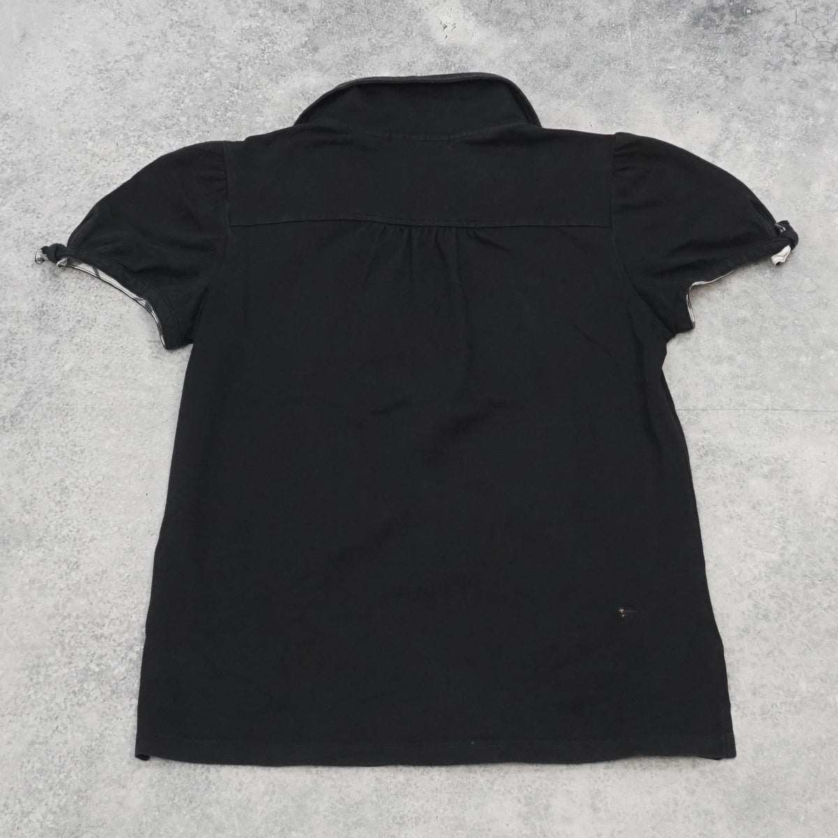 2000s Burberry London Blue Label Nova Check Polo Tee