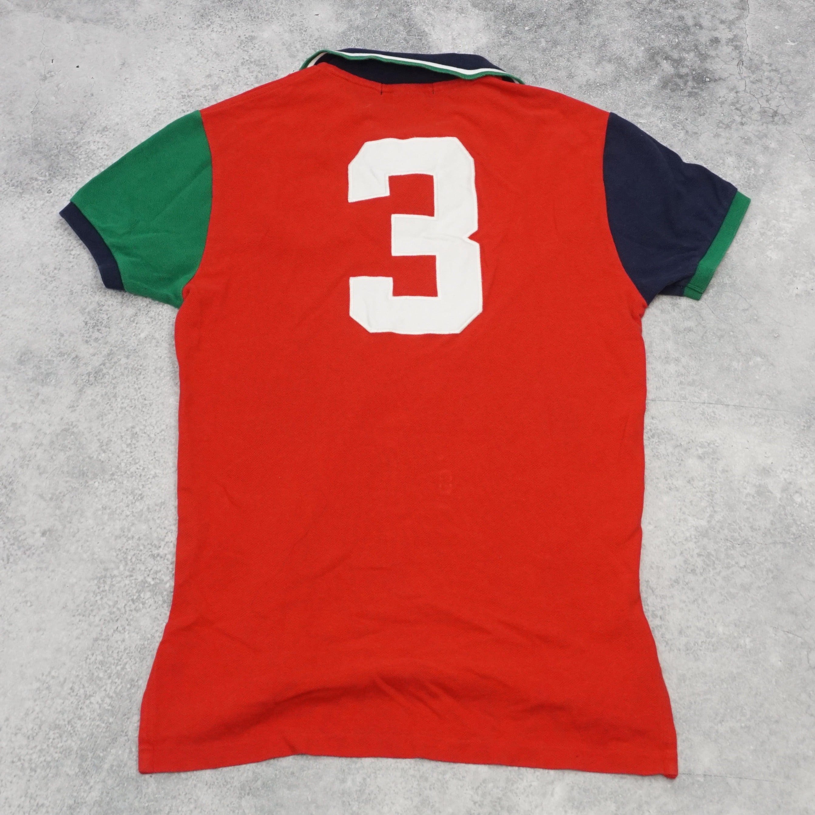 2000s Polo Ralph Lauren Custom Fit Colour Blocked Polo