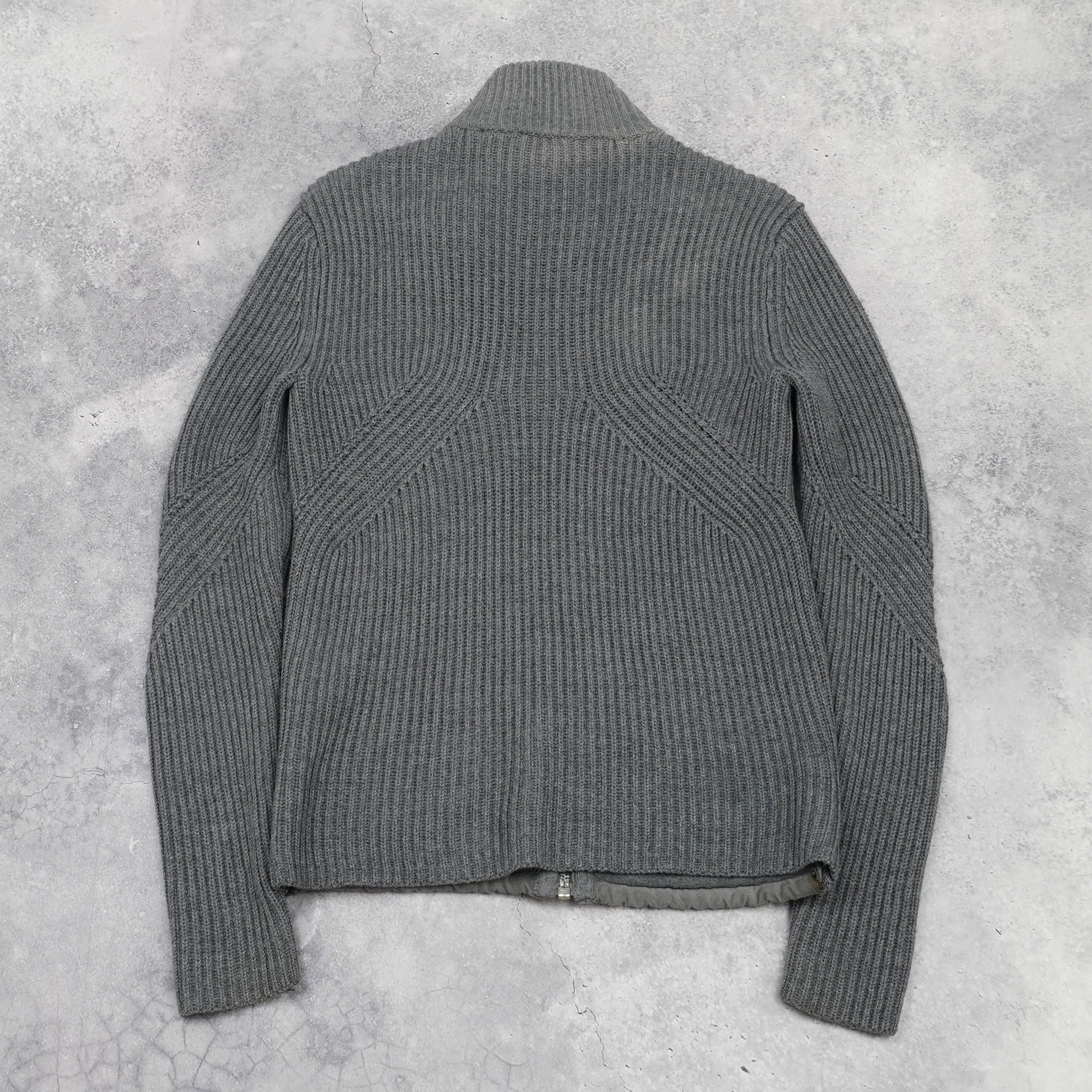 2000s Armani Exchange Suede Panel Knit Zip Up – Garmes