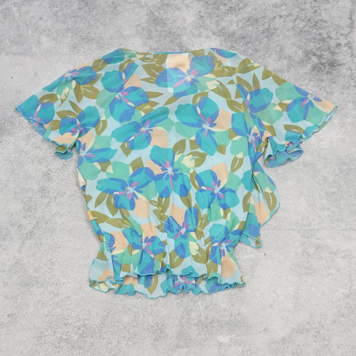 90s Immaginestoi Floral Wrap Blouse