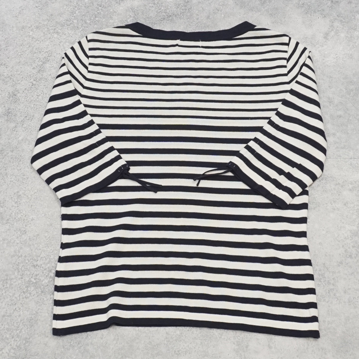 2000s Courrèges Striped Tie Sleeve Top